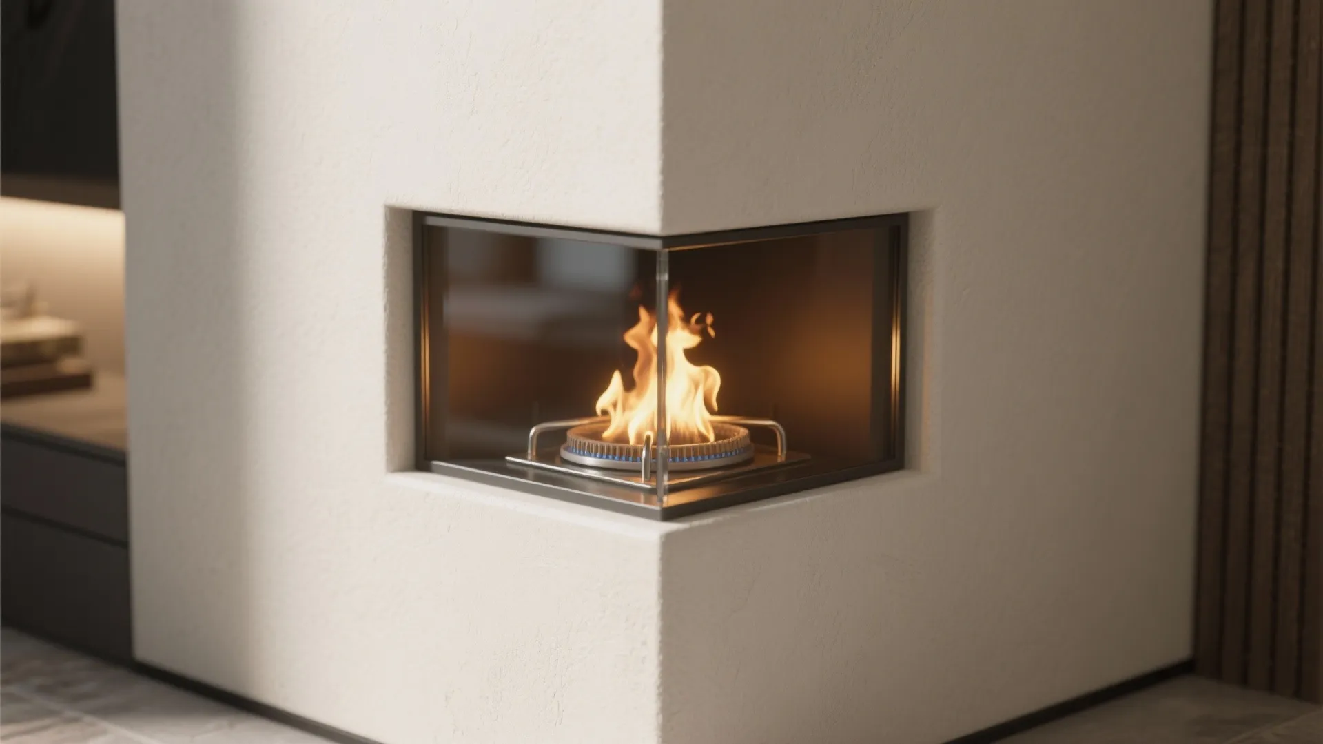 3. Corner or built-in recessed gas/ethanol unit