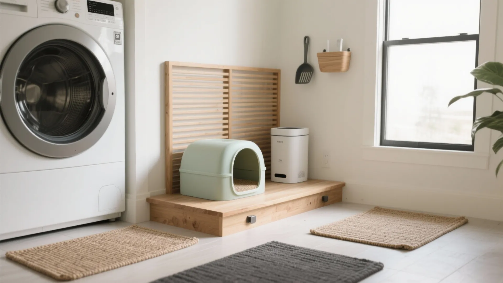 Idea 5: Corner screen + raised platform to fight tracking