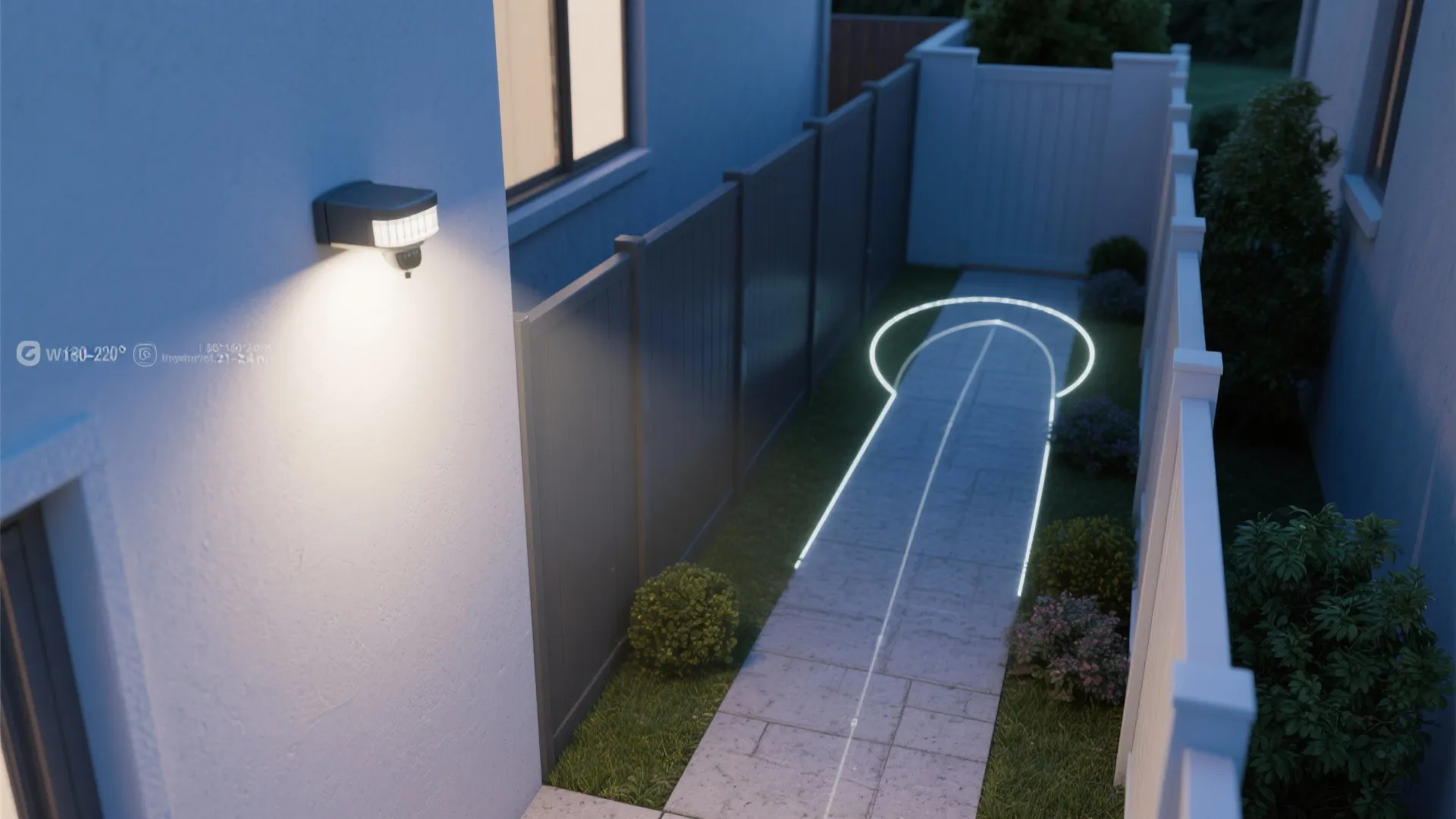 4) Corner-Mounted Wide-Angle Sensors for Side Yards