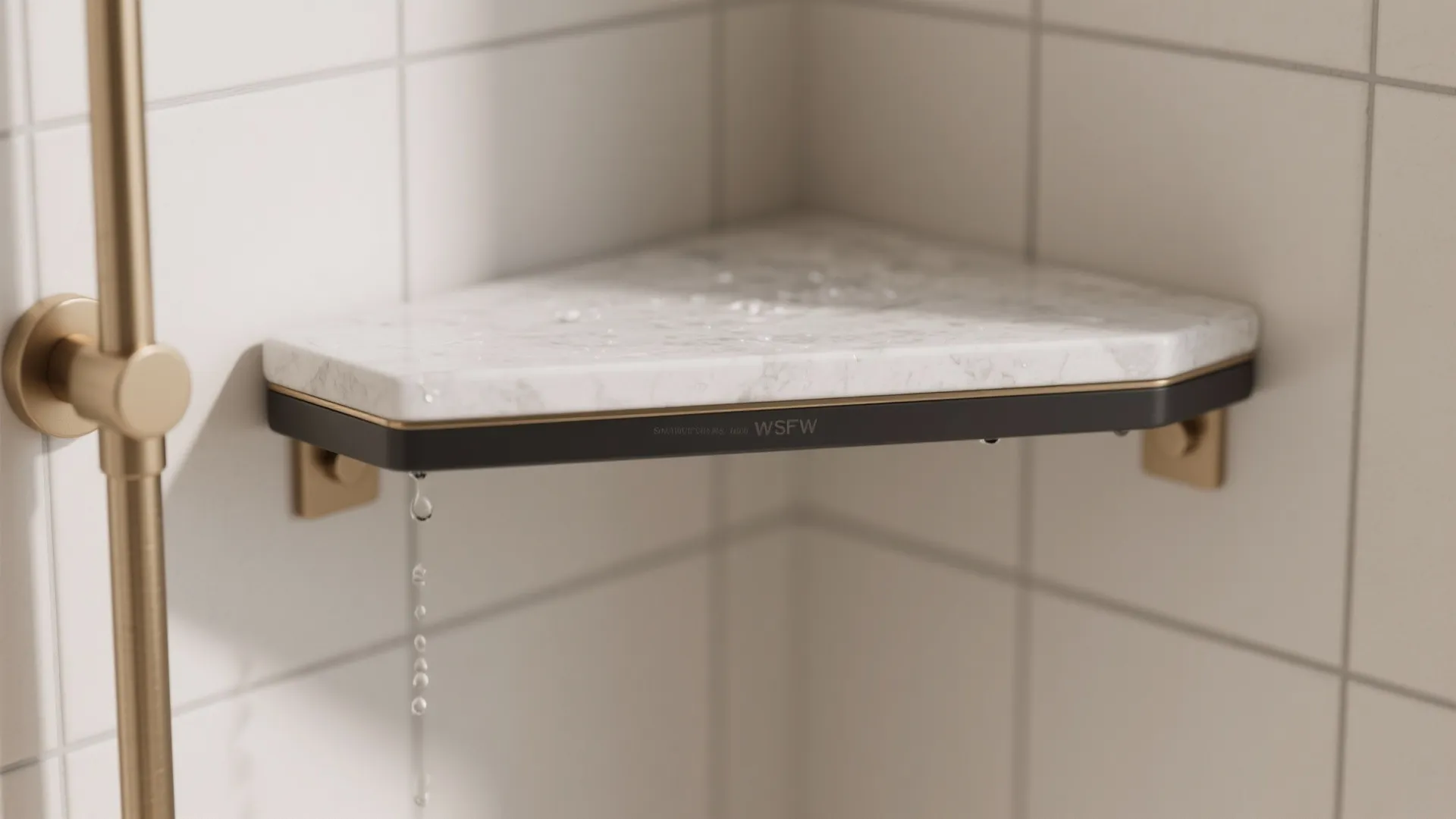 Floating Corner Tile Shelves (Porcelain or Stone)