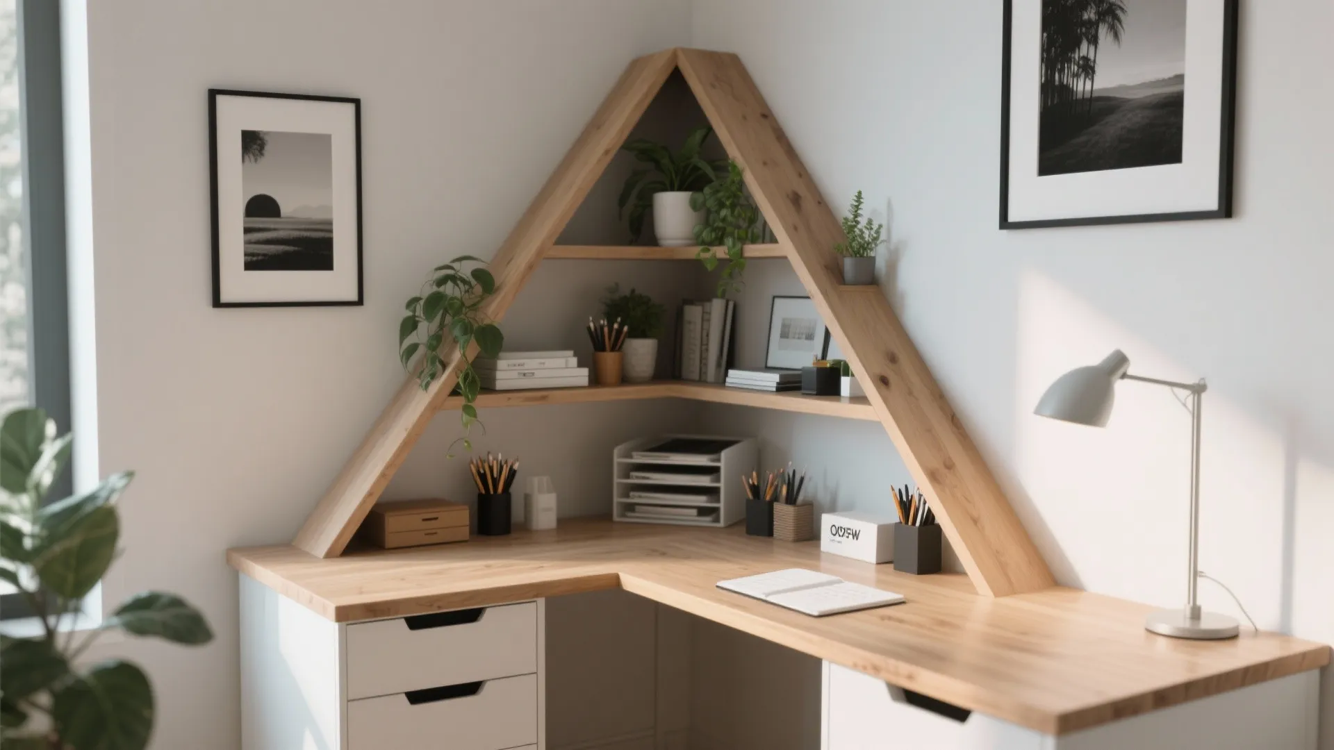 5. Corner Shelf Office