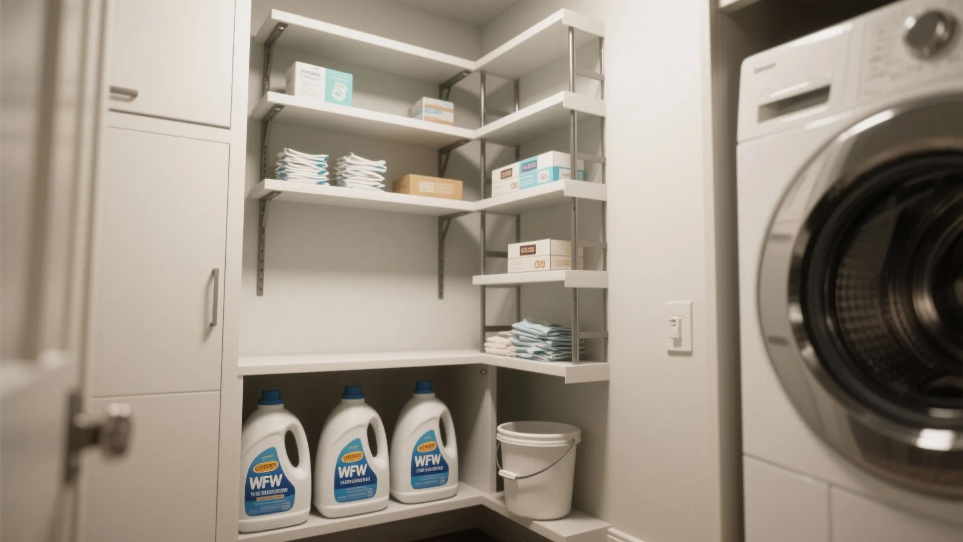 3. Corner shelving and stacked vertical units