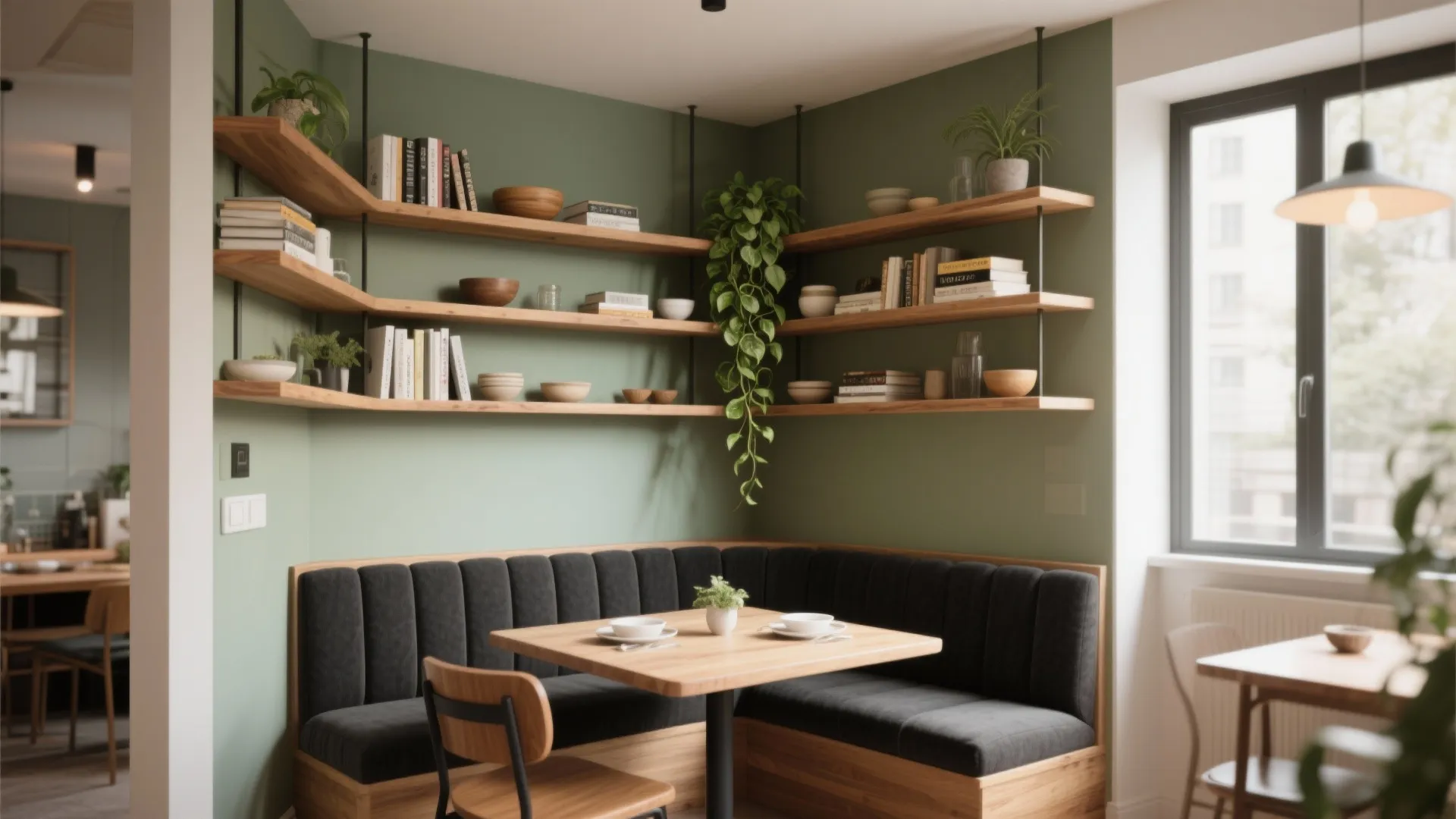 Wrap-Around Corner Shelving