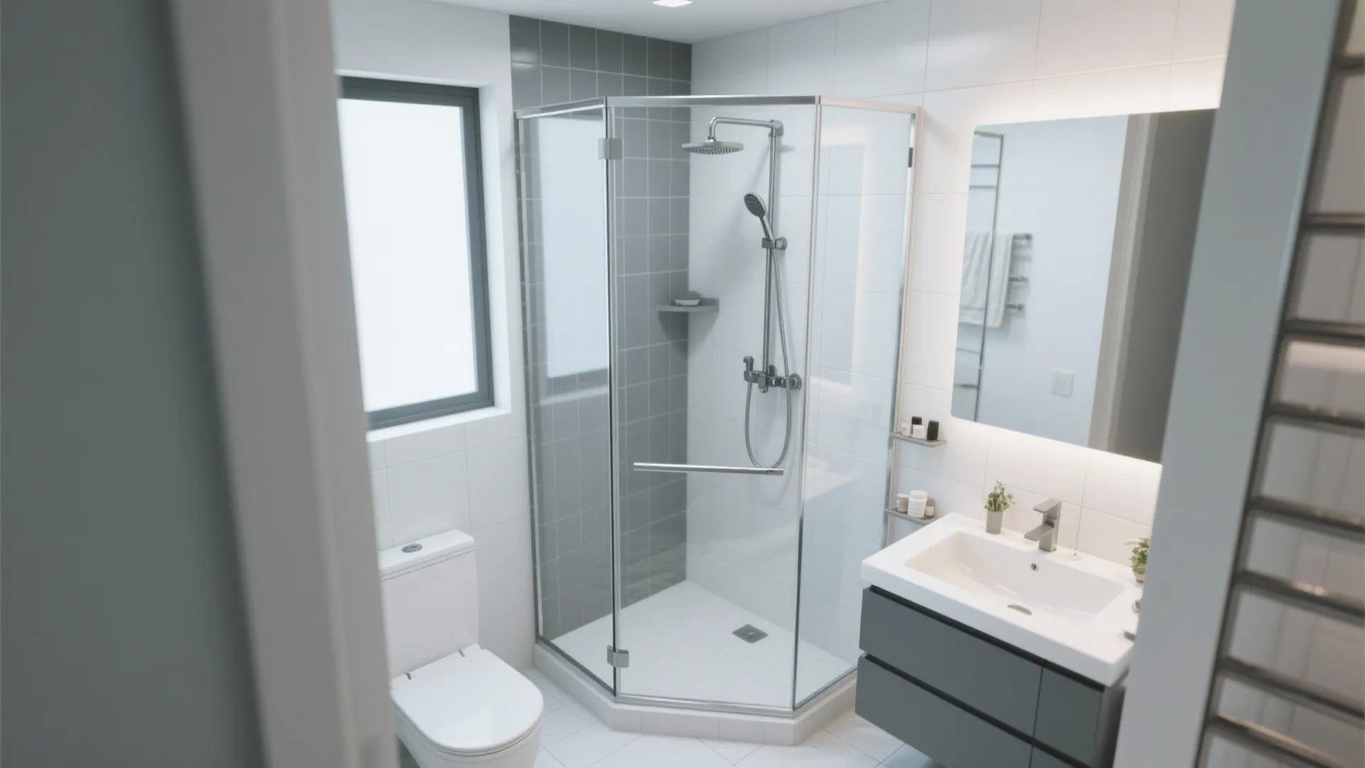 3. Corner Shower Efficiency