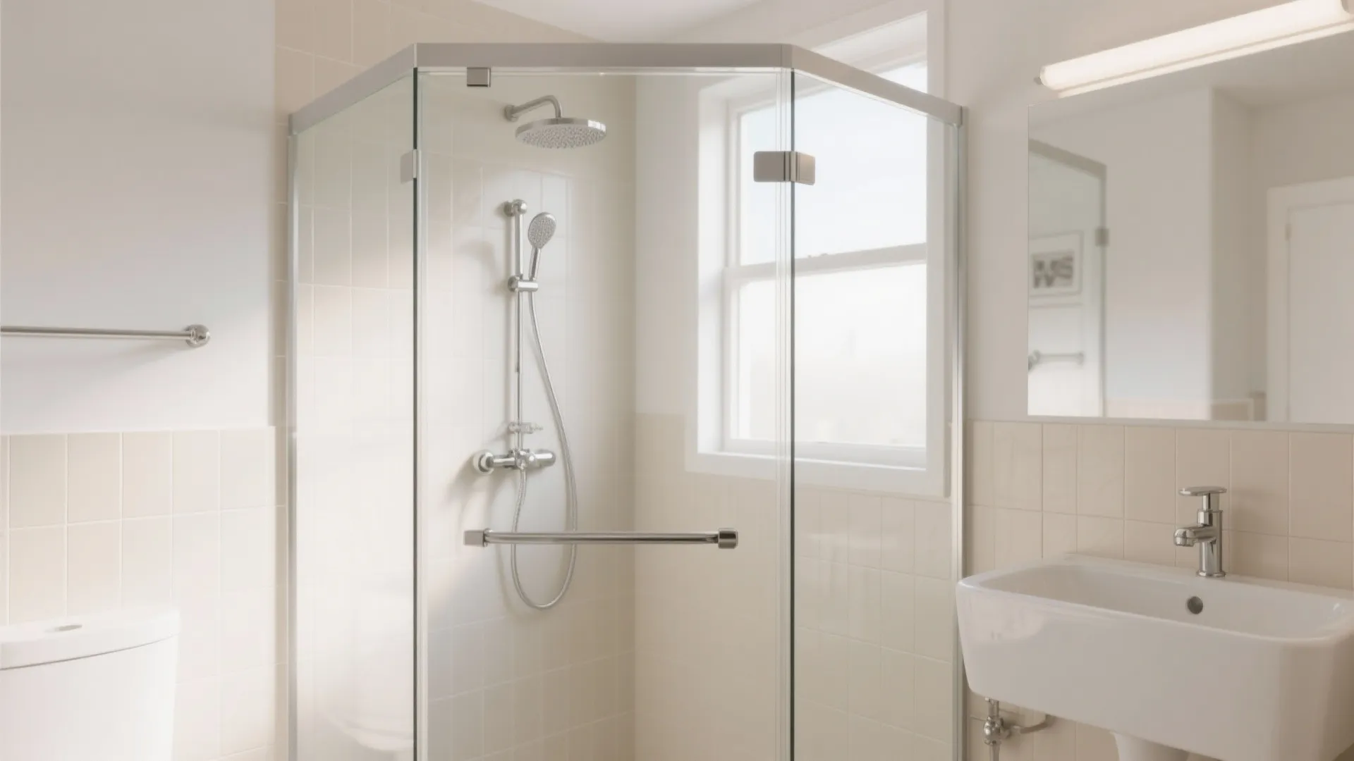 Idea 2: Corner Shower Enclosure