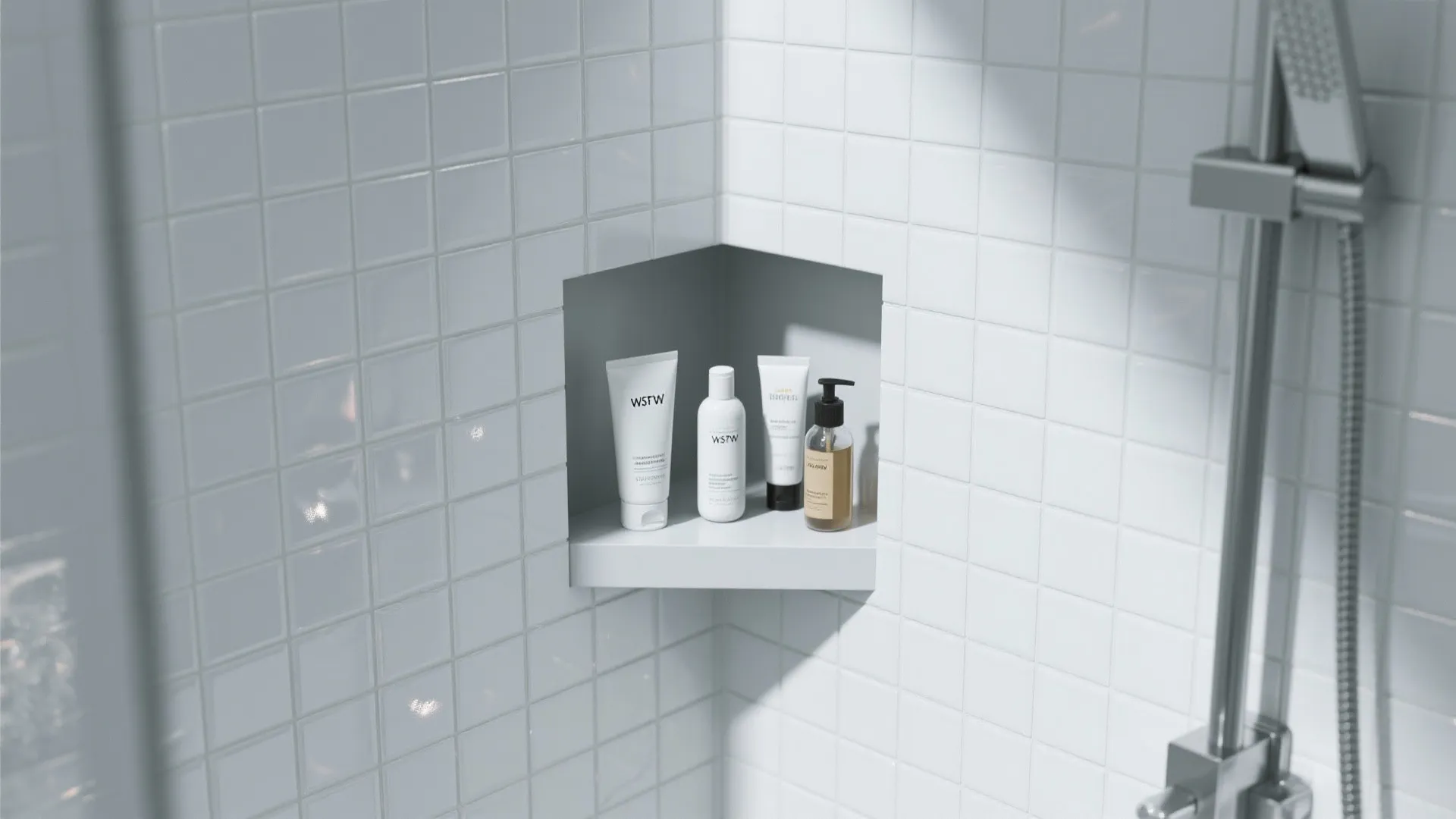 2. Corner Shower Niche