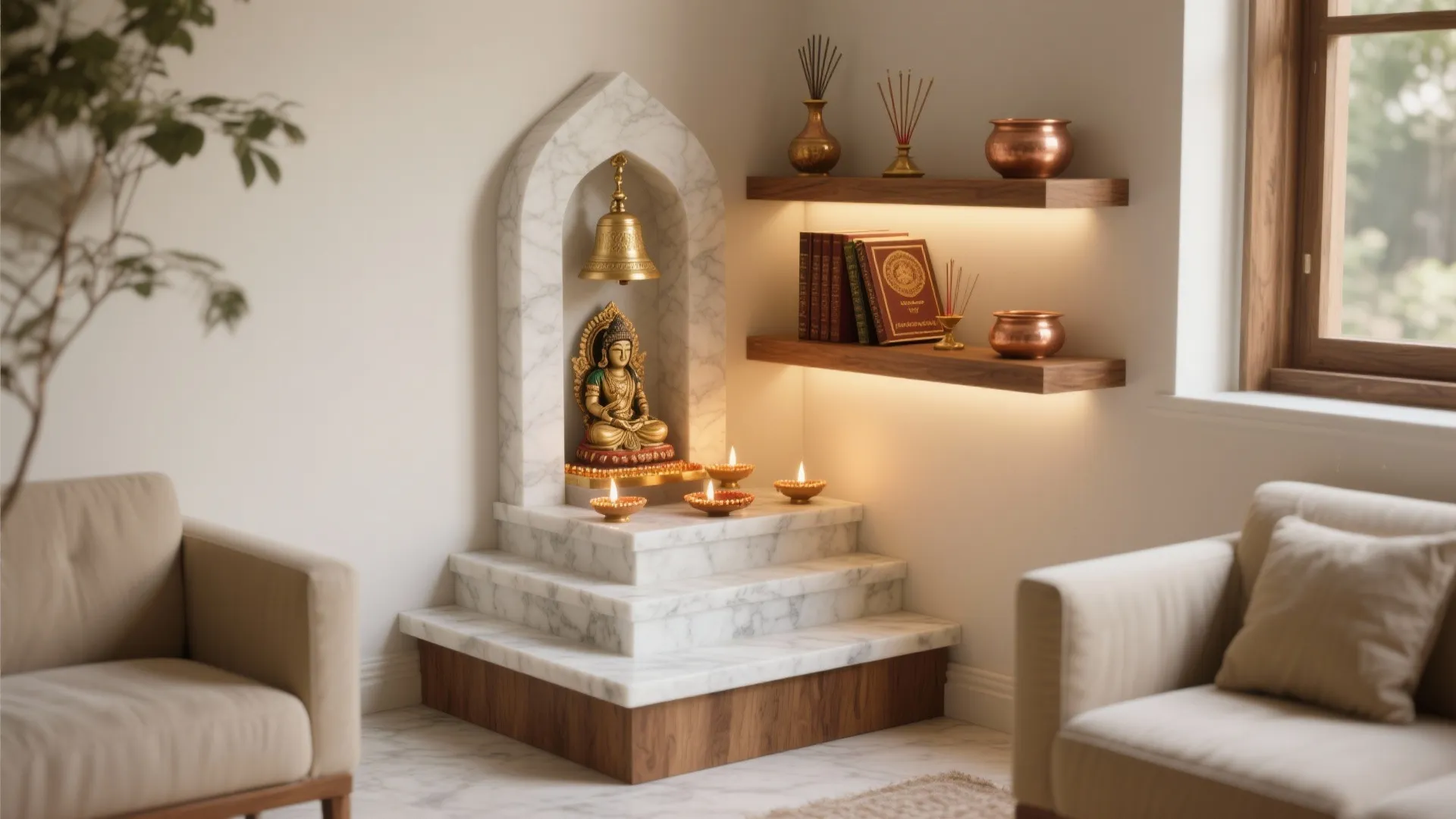 Corner Shrine to Maximize Dead Corners