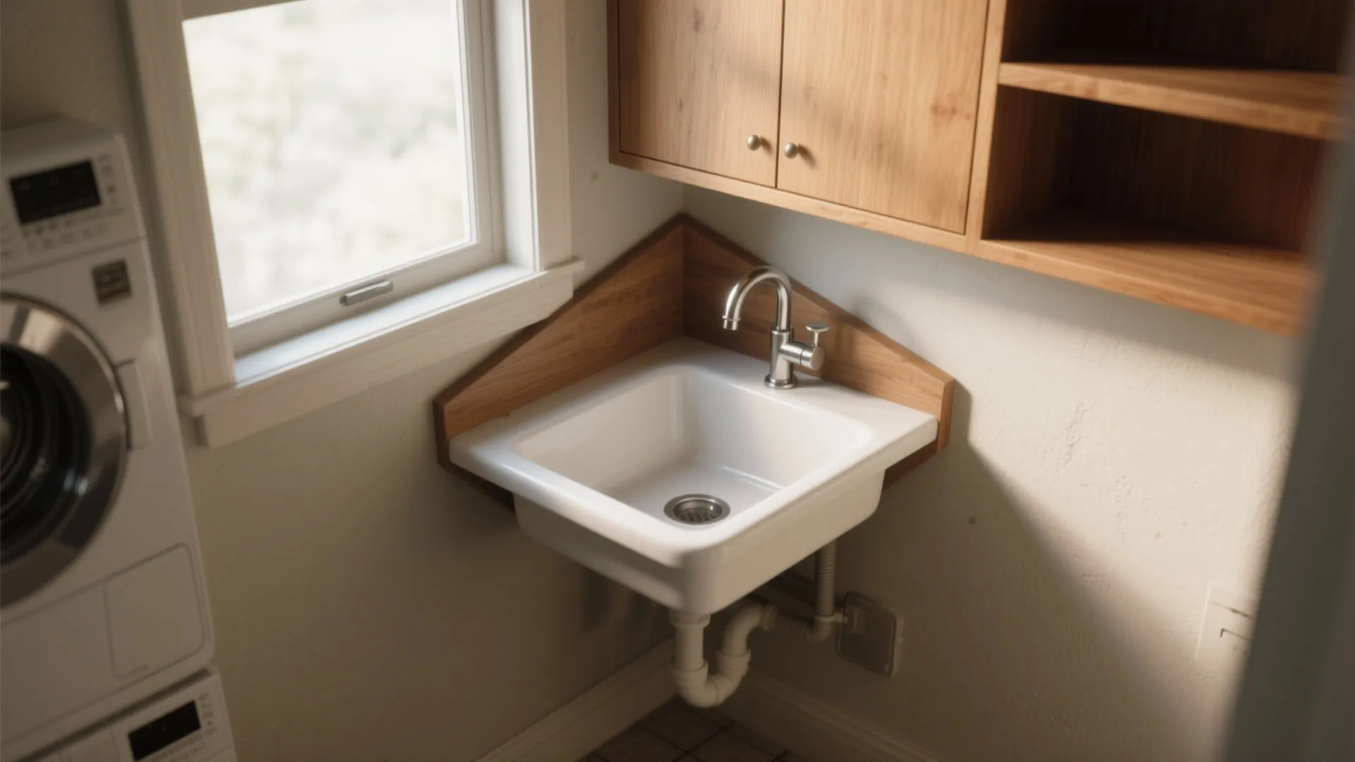 4. Corner Sink Cabinet for Tight Nooks