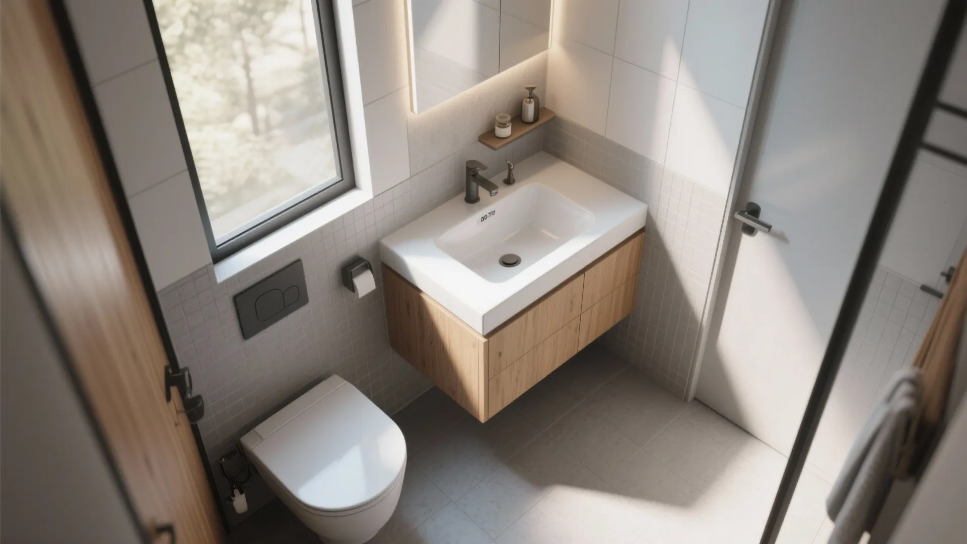 3. Corner installation for extra circulation