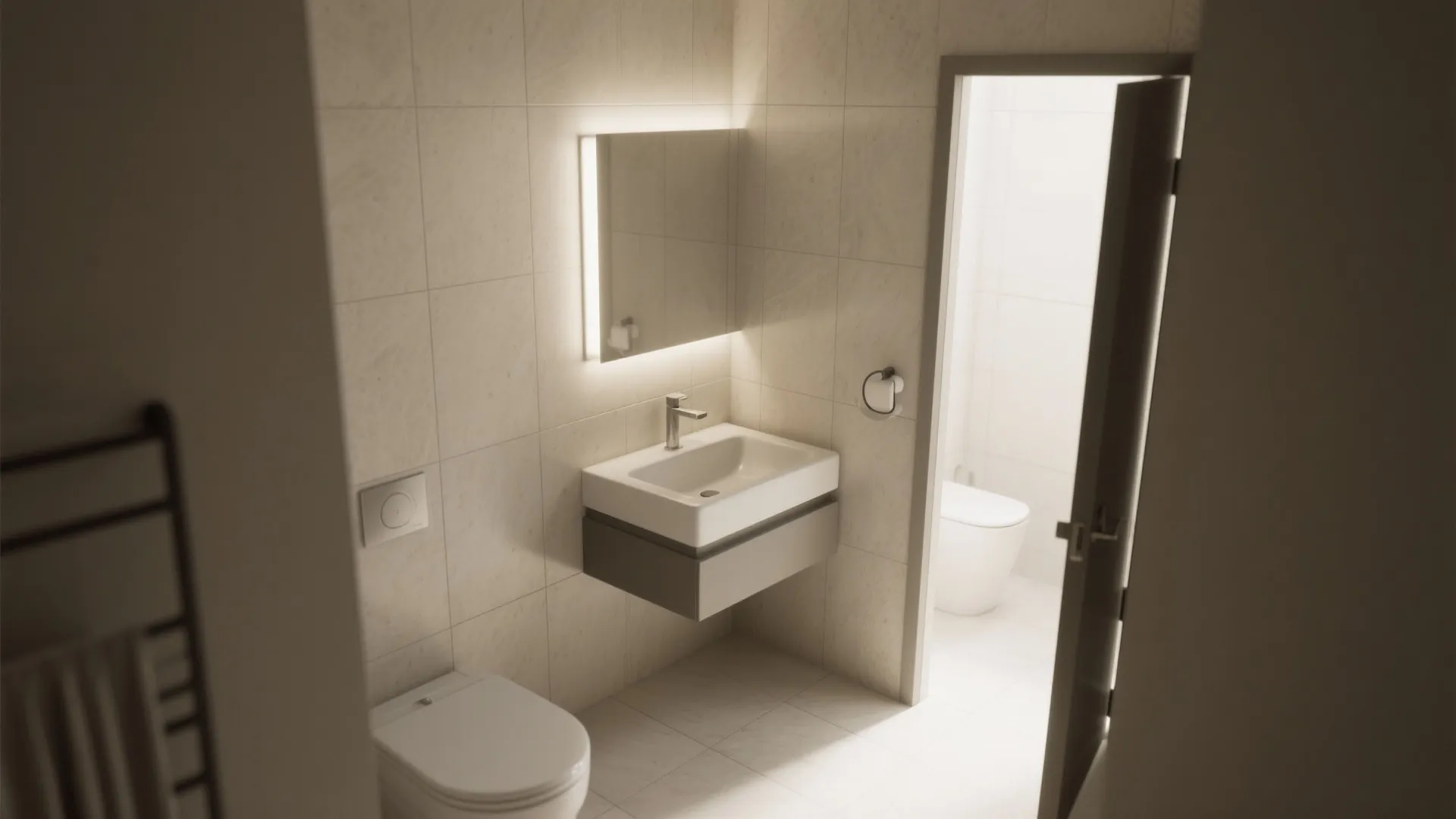 6. Corner Sink to Free Up Traffic Flow