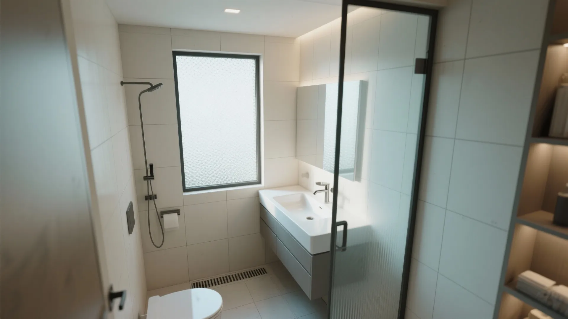 Idea 2: Corner Sink to Free Floor Space