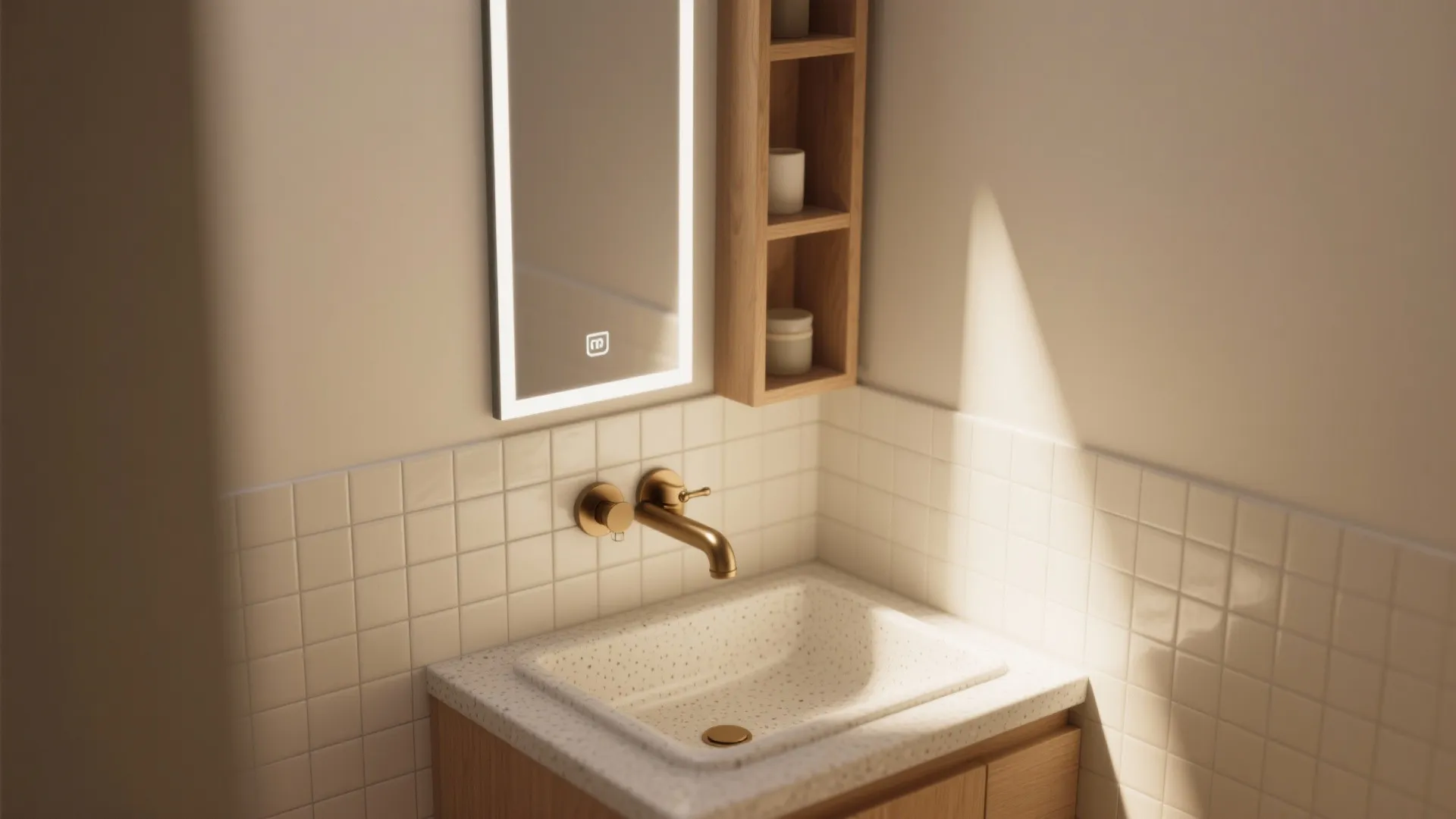 2. Corner Sink That Feels Clever