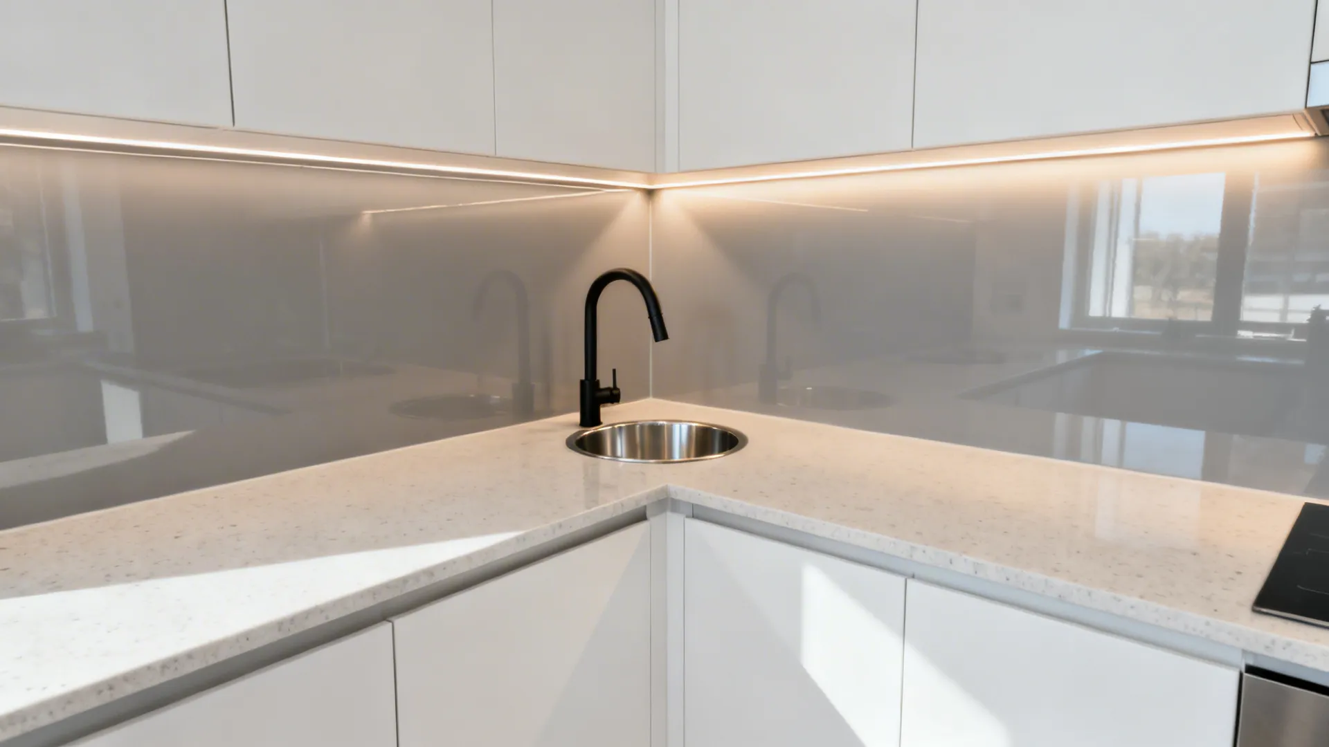 Corner sinks to open up prep zones