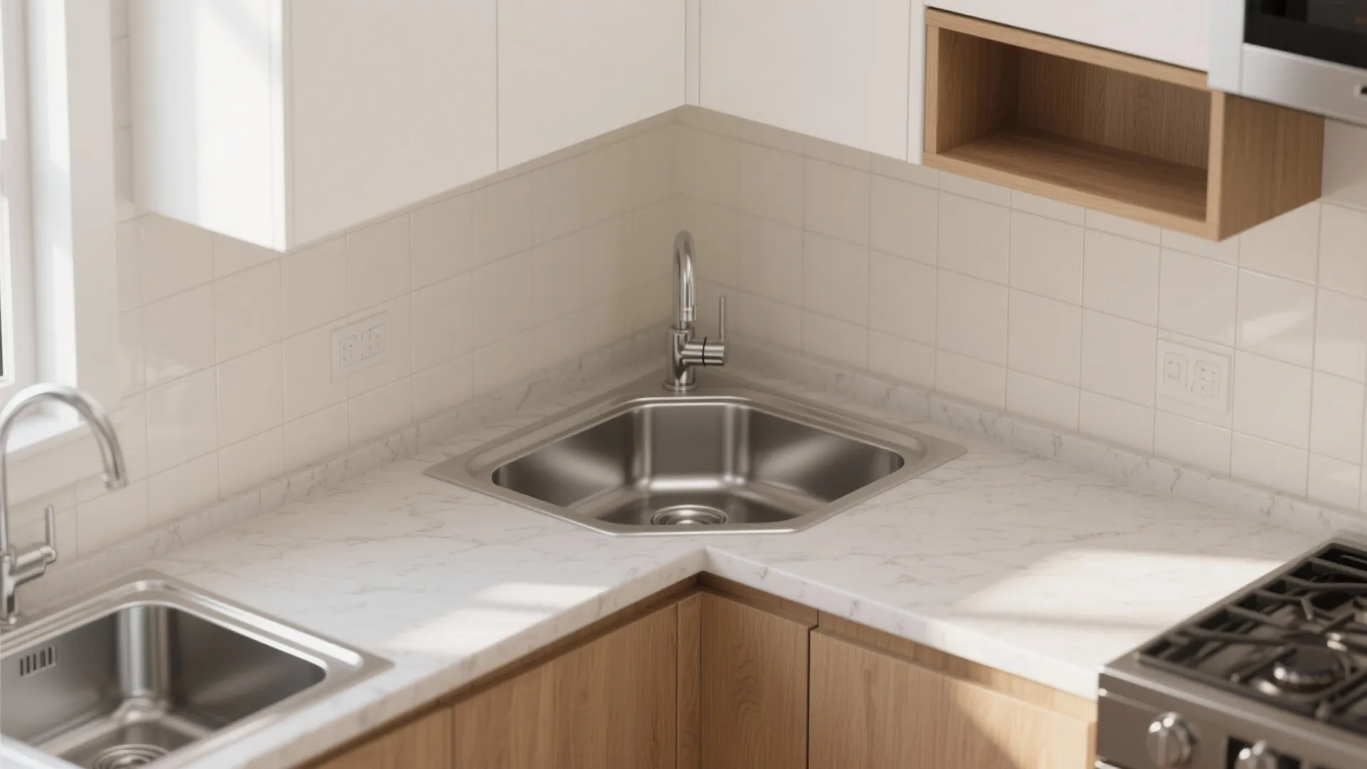 3. Corner Sink Placement