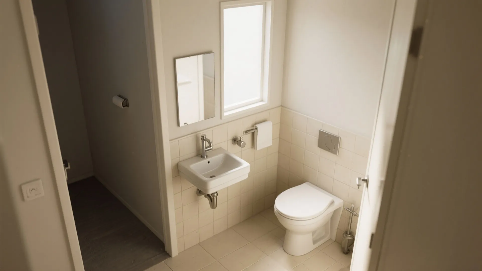 2. Corner Sink and Angled Fixtures