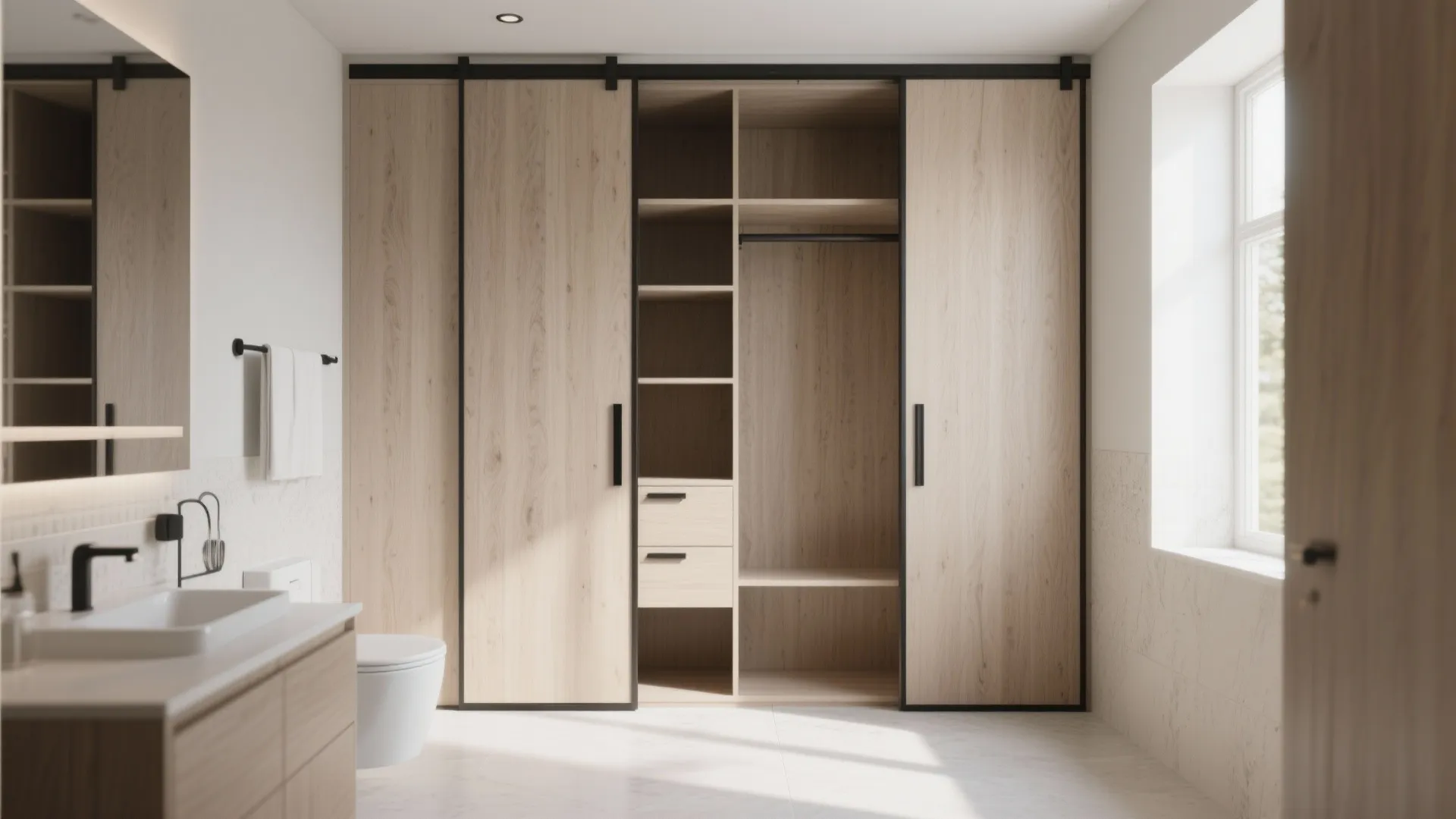 2. Corner wardrobe with sliding doors