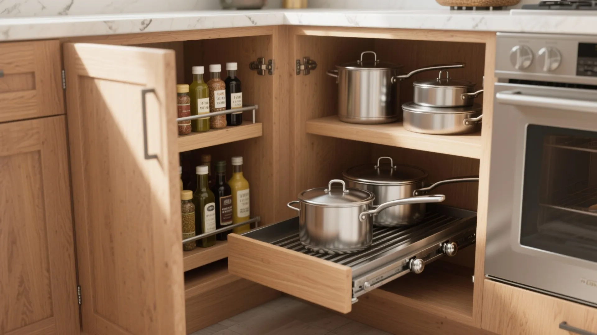 3. Lazy Susan & corner pull-out solutions