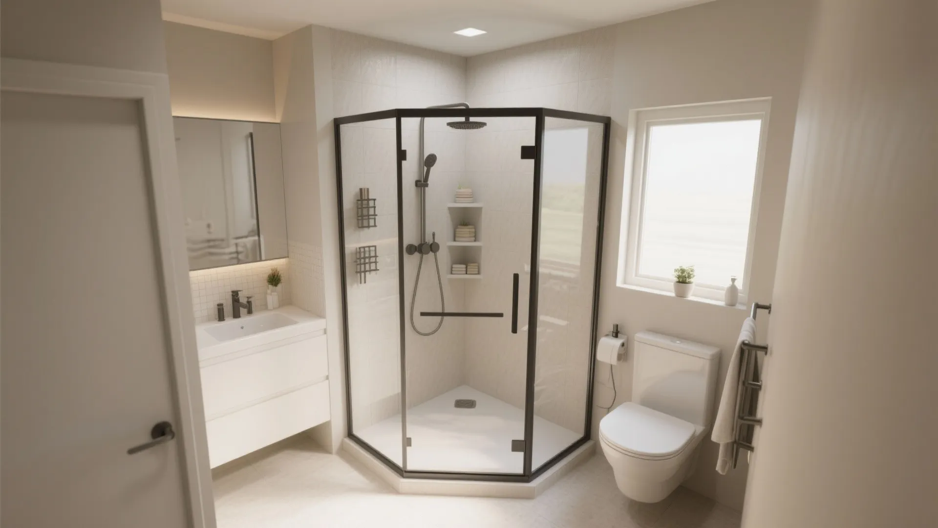 7. Compact Corner Steam Units