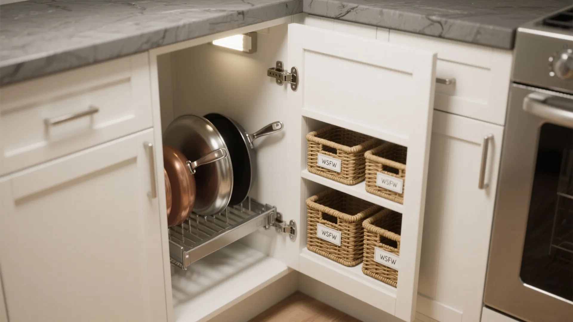 3. Turn corners into usable storage