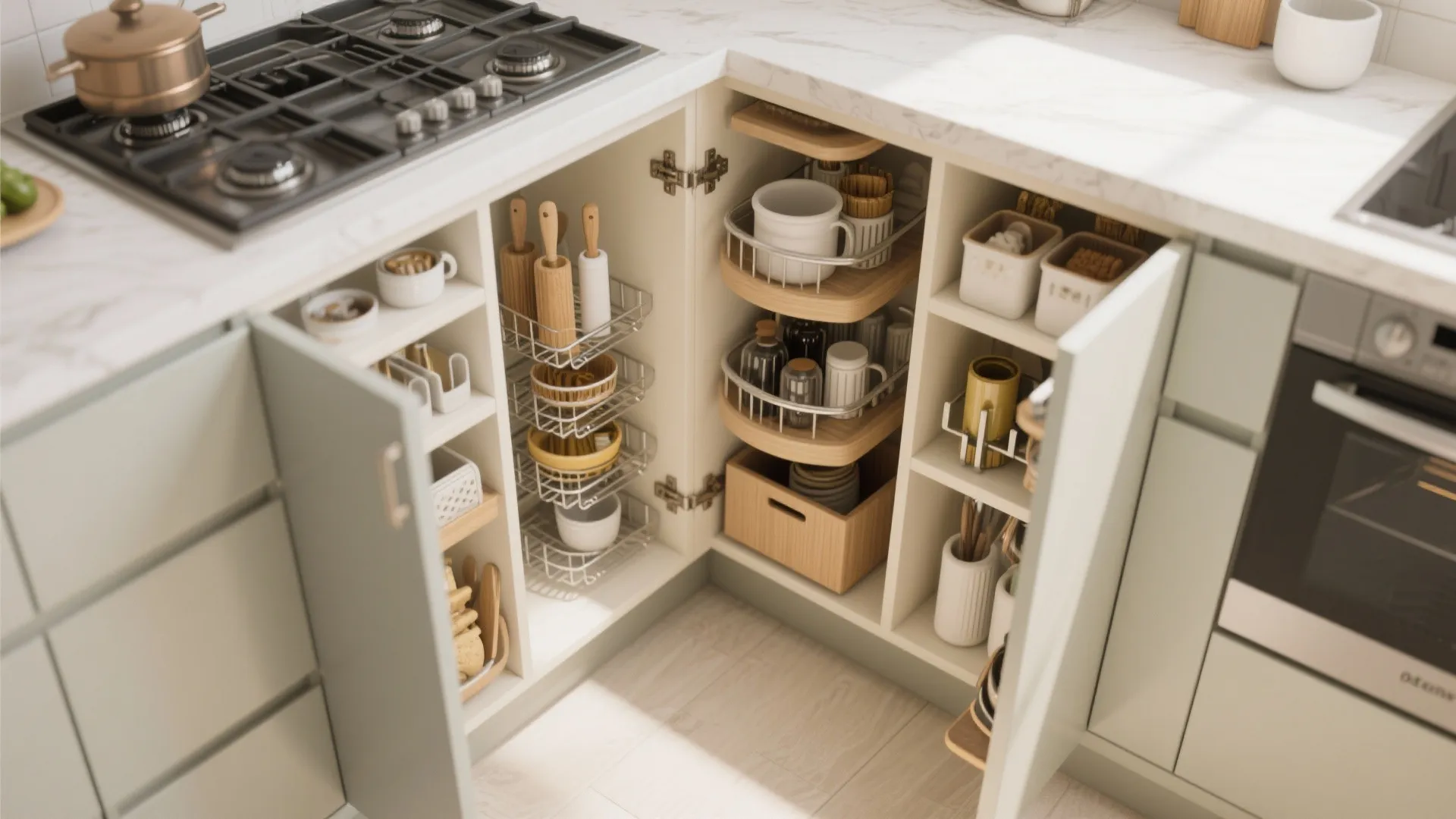 5. Corner Storage Solutions