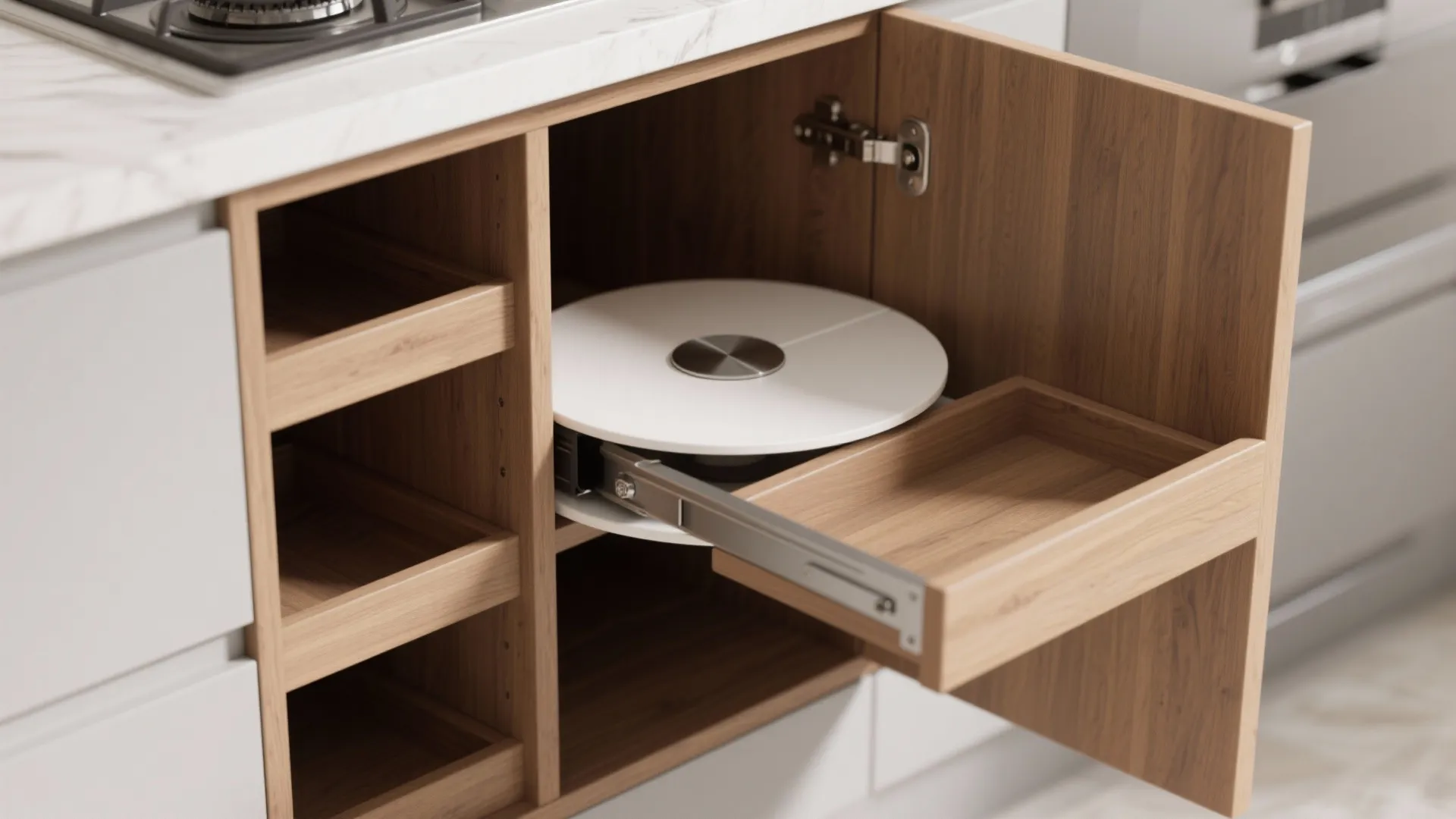 L-shaped small kitchen layout