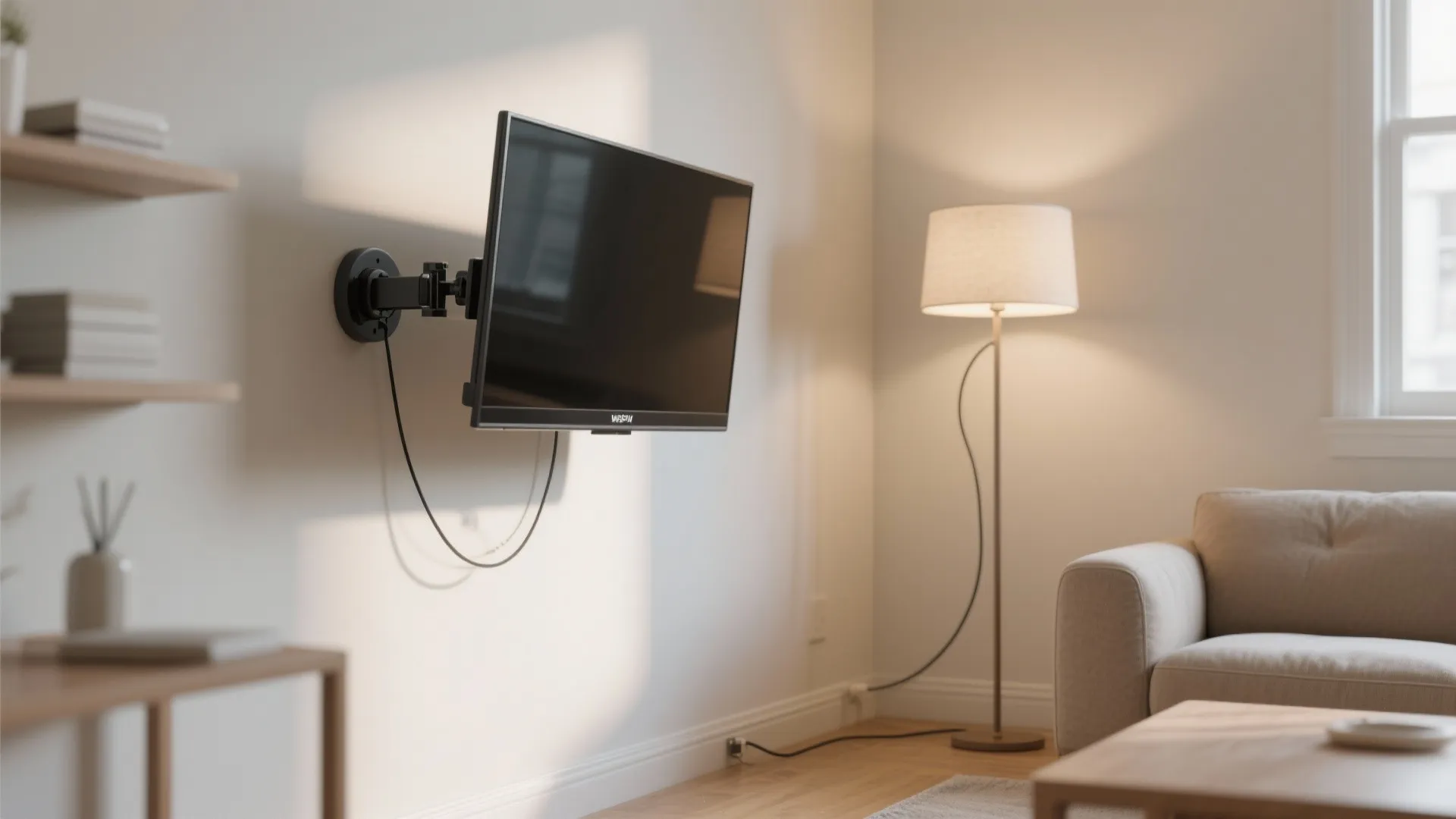 2) Corner TV Placement with Swivel Mount