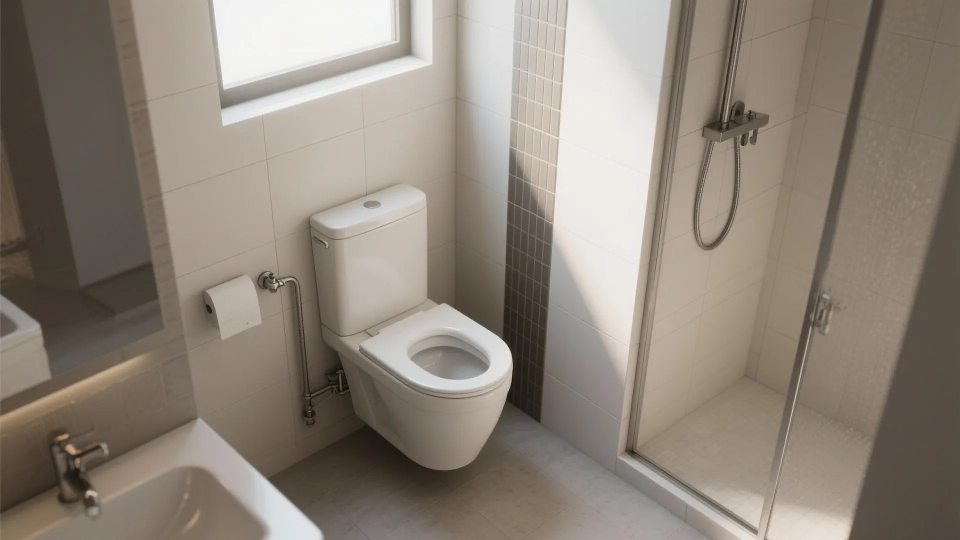 3. Corner toilets when layout demands it