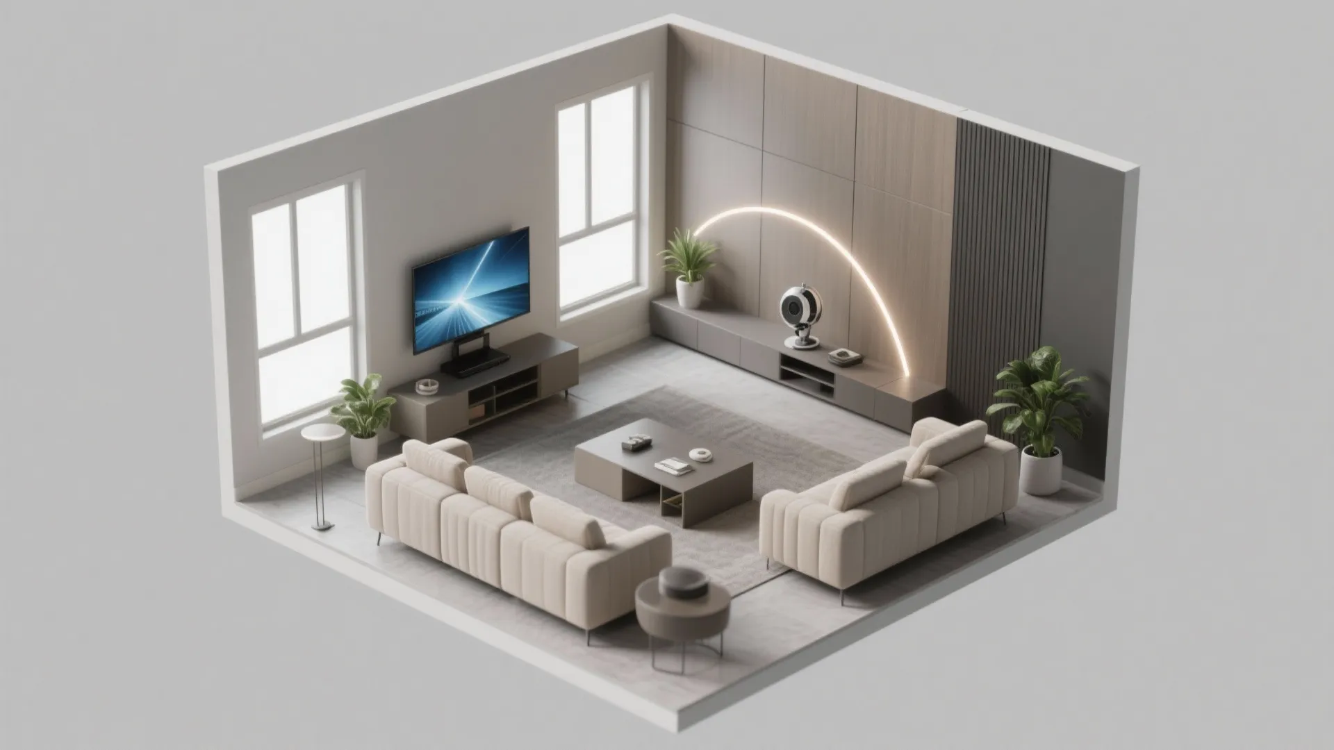 Corner or Asymmetric TV Wall with Swivel Mounts (Tricky Rooms Solved)