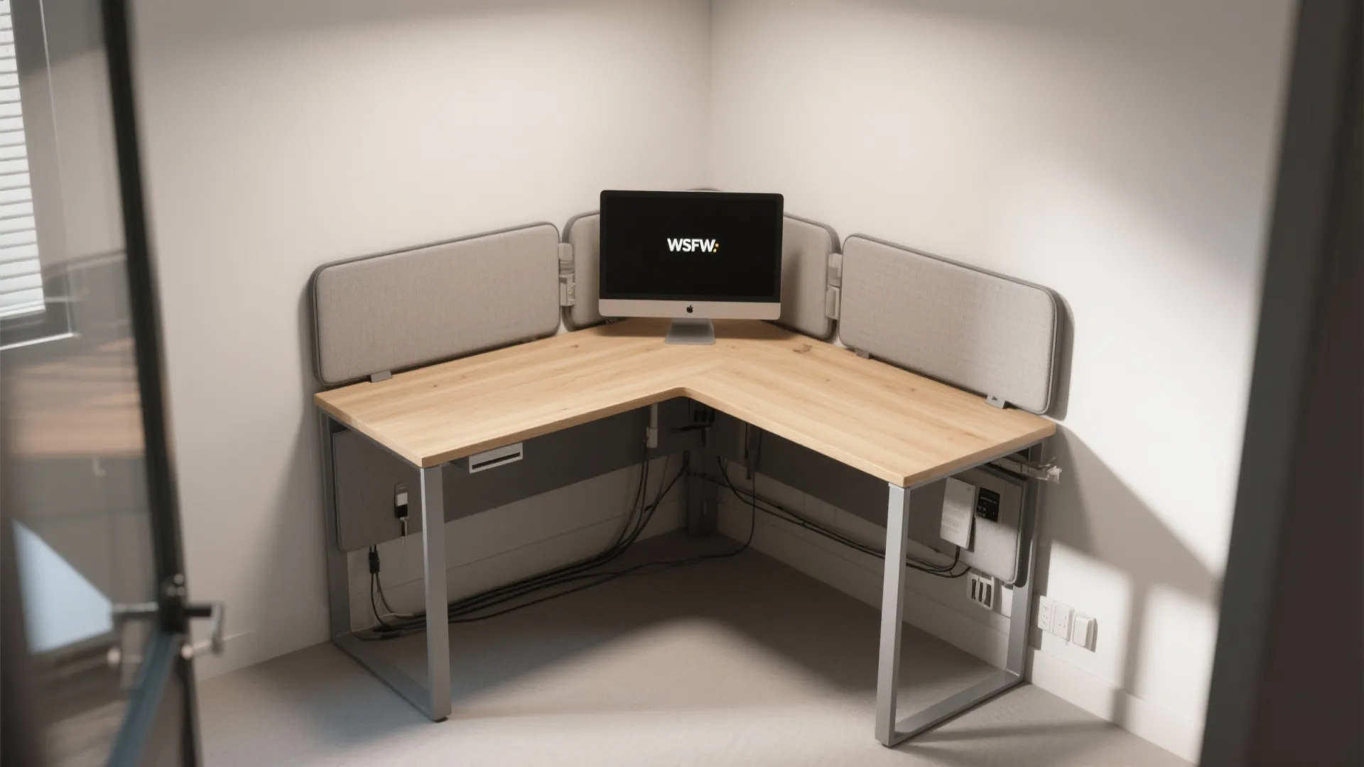 4. Corner triangular desk to reclaim dead space