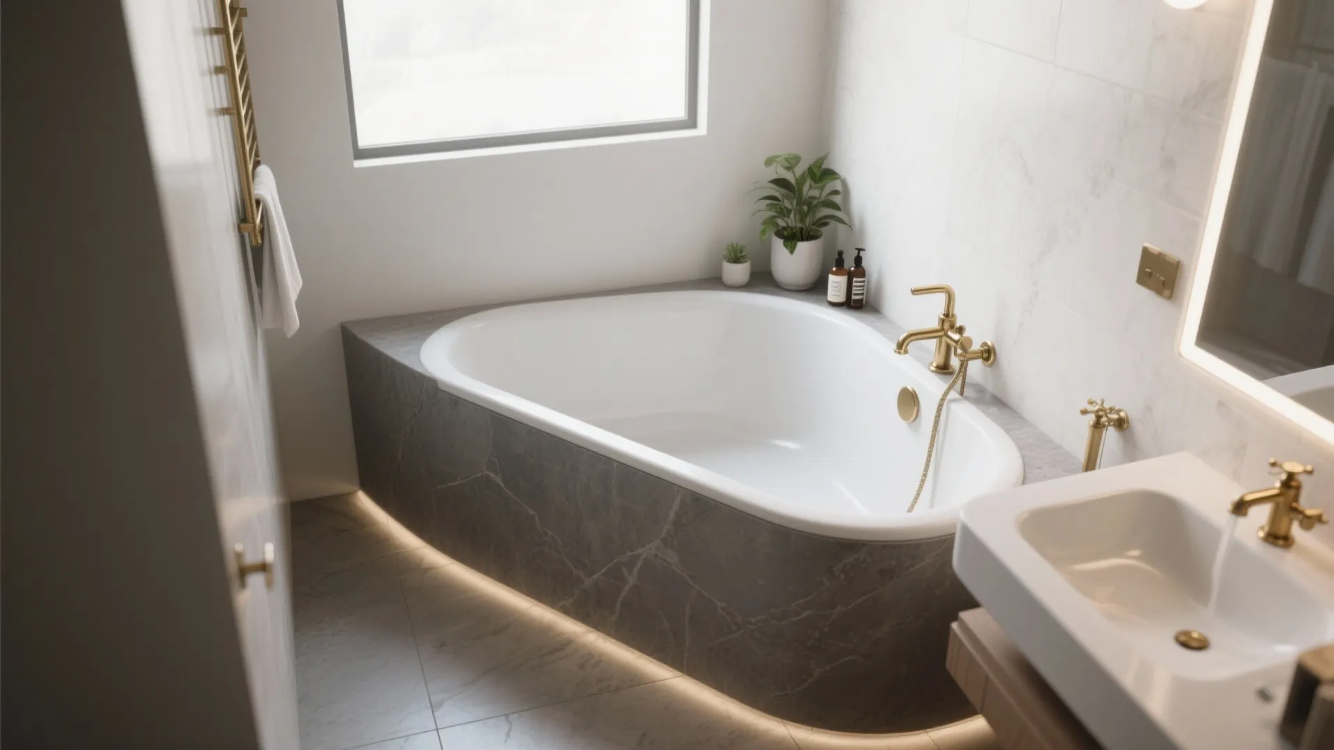 2. Corner and triangular tubs — use the awkward corner