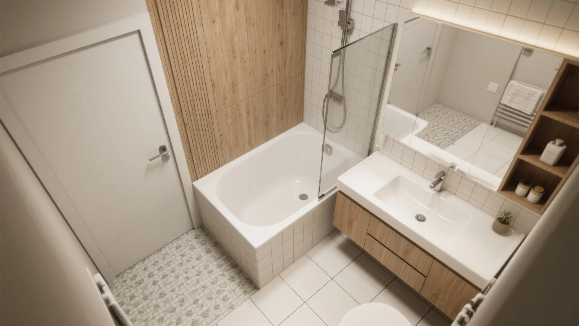 3. Corner and triangular tubs (use the awkward angles)