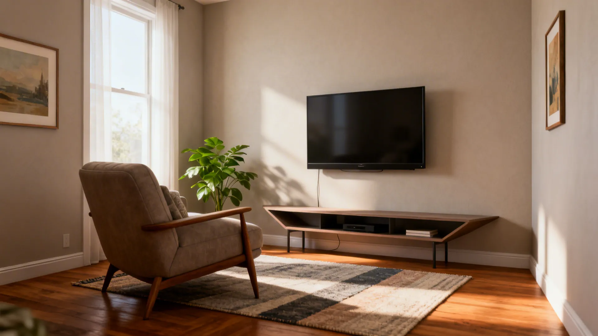 5 Creative TV-in-Corner Living Room Ideas: Small living room? I’ll show five corner TV layouts that save space and look intentional