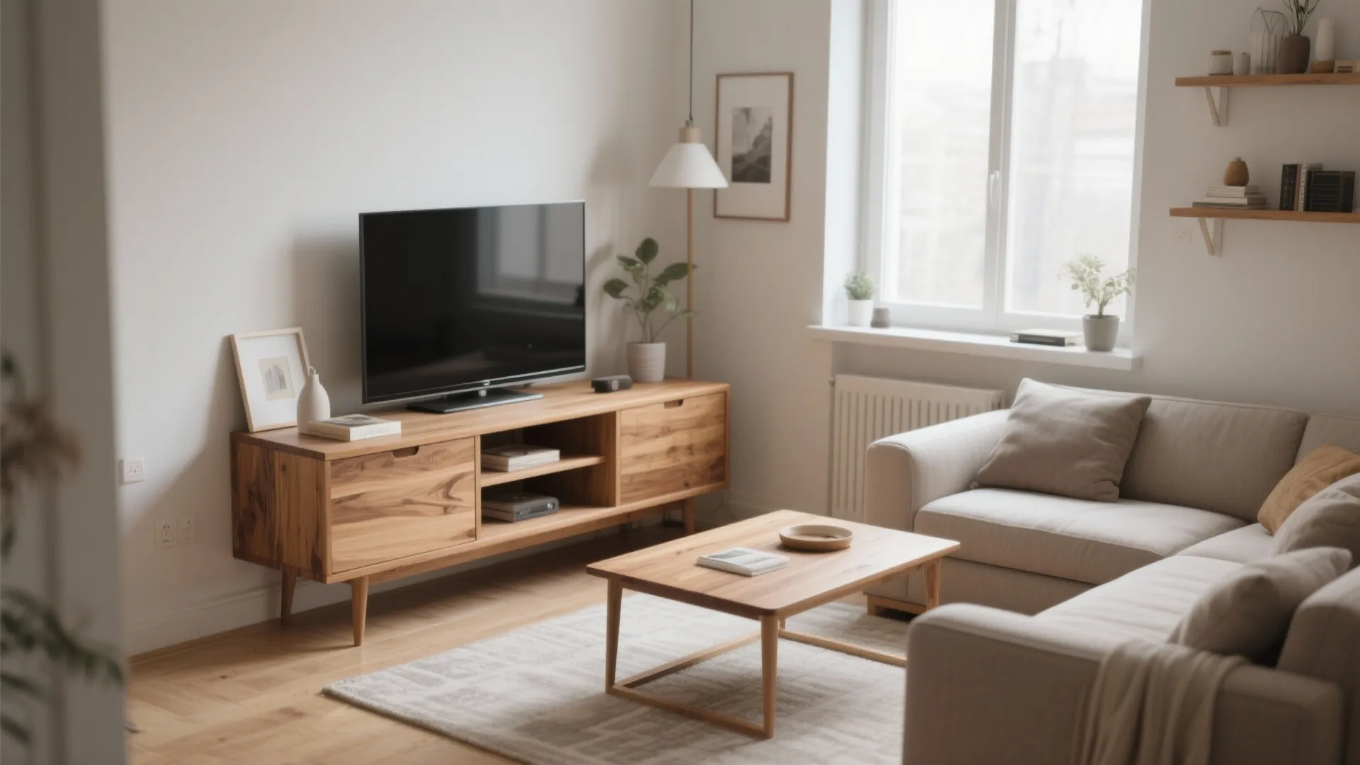 4. Corner TV Stand for Awkward Spaces