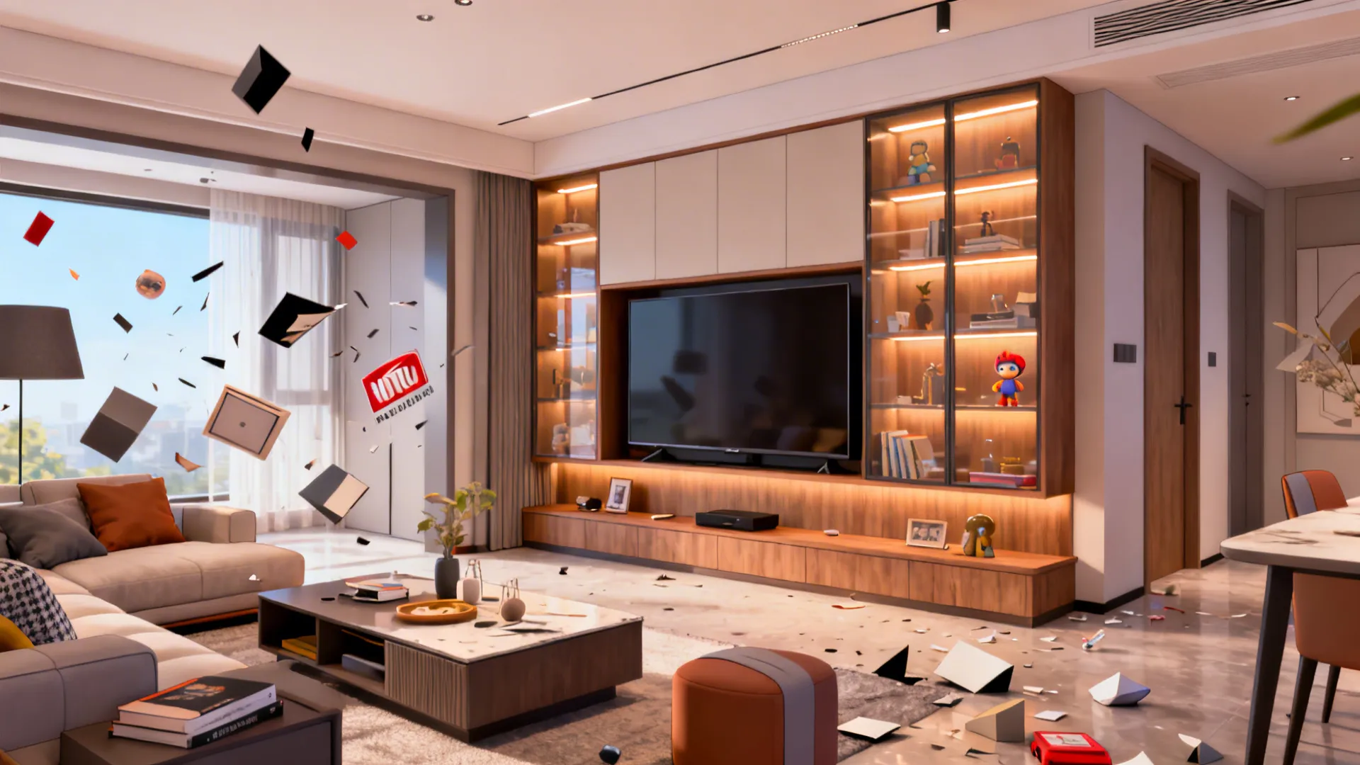 Corner TV Stand With Showcase Designs for Living Room