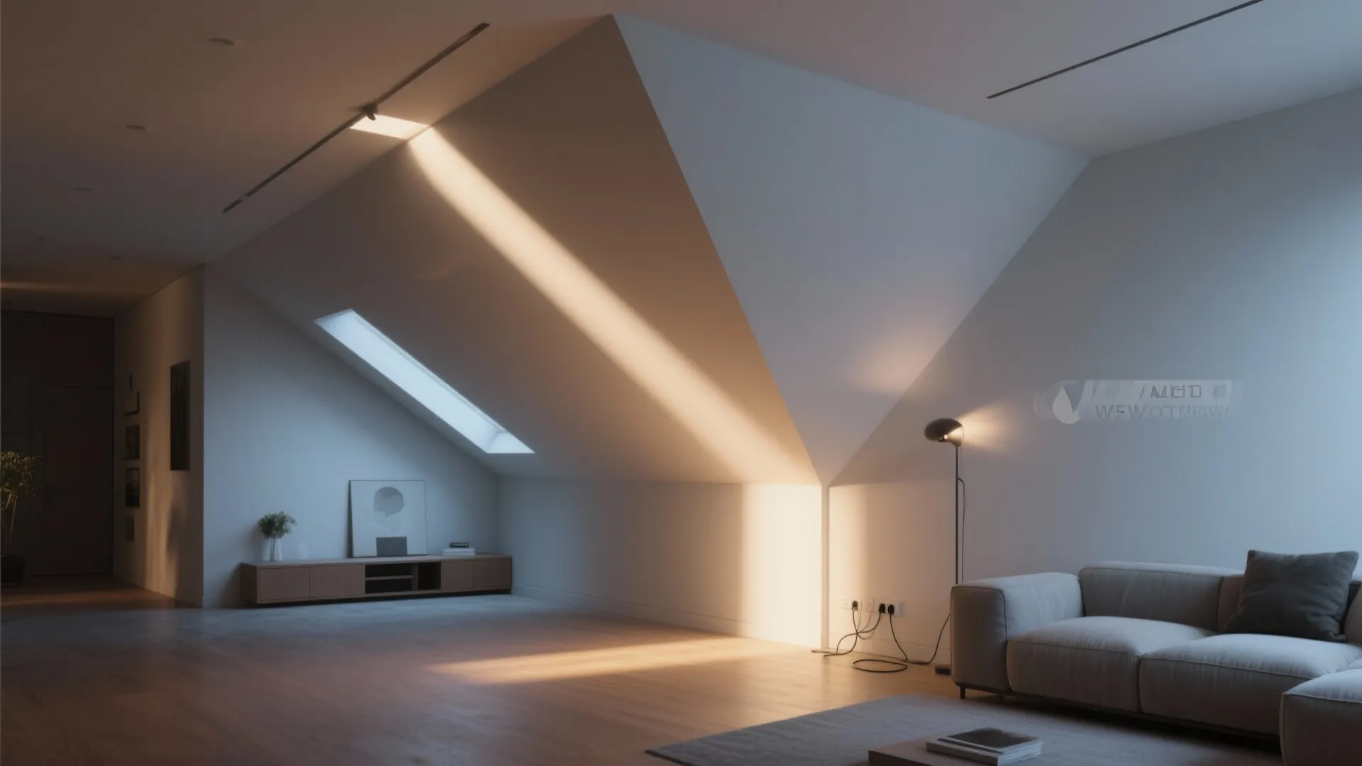 4. Corner Floor Uplight to Expand Perceived Height