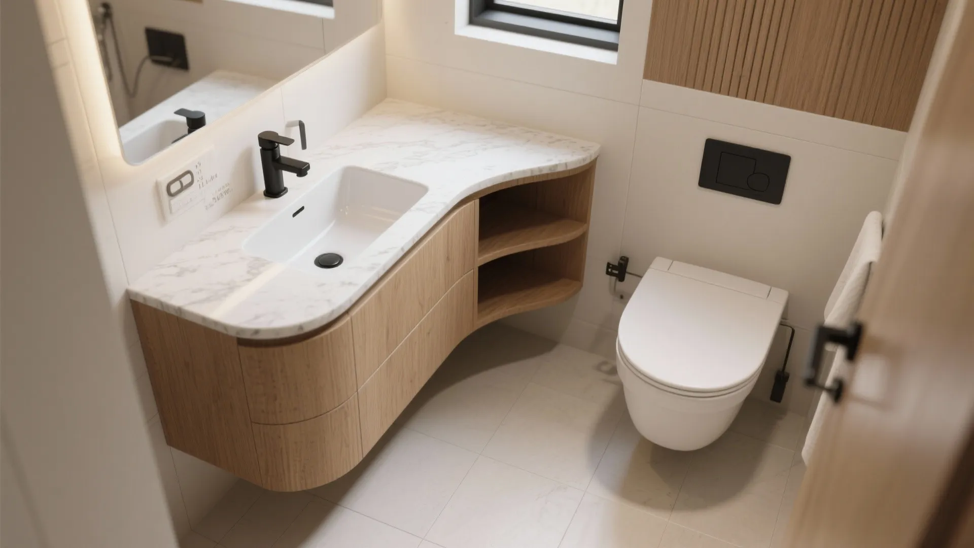 Corner or L-Shaped Vanities for Tight Footprints