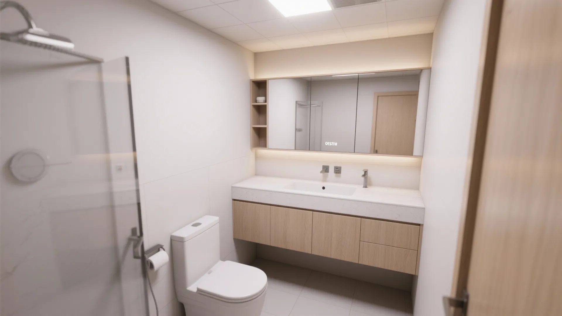 9. Corner Vanity with Mirror Cabinet