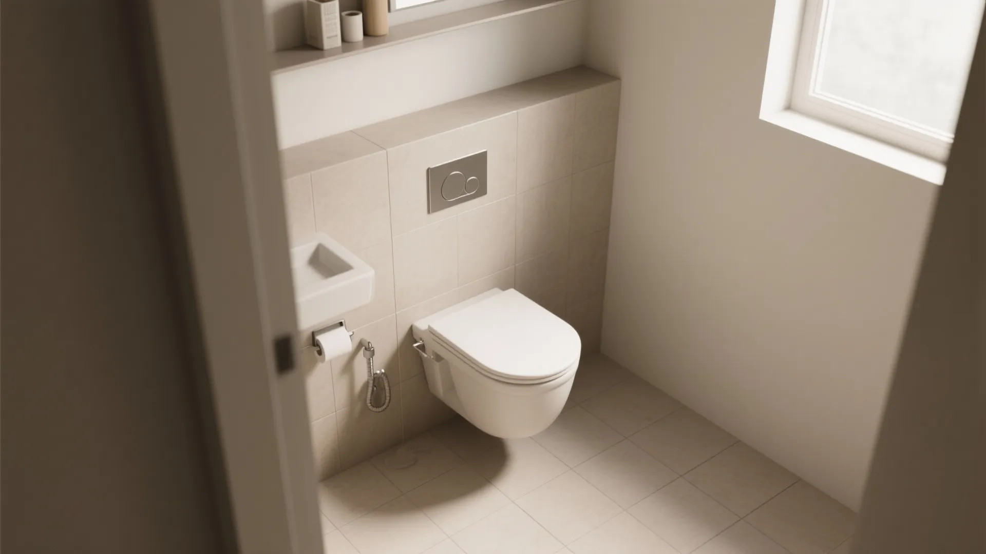 1. Corner wall-hung solution