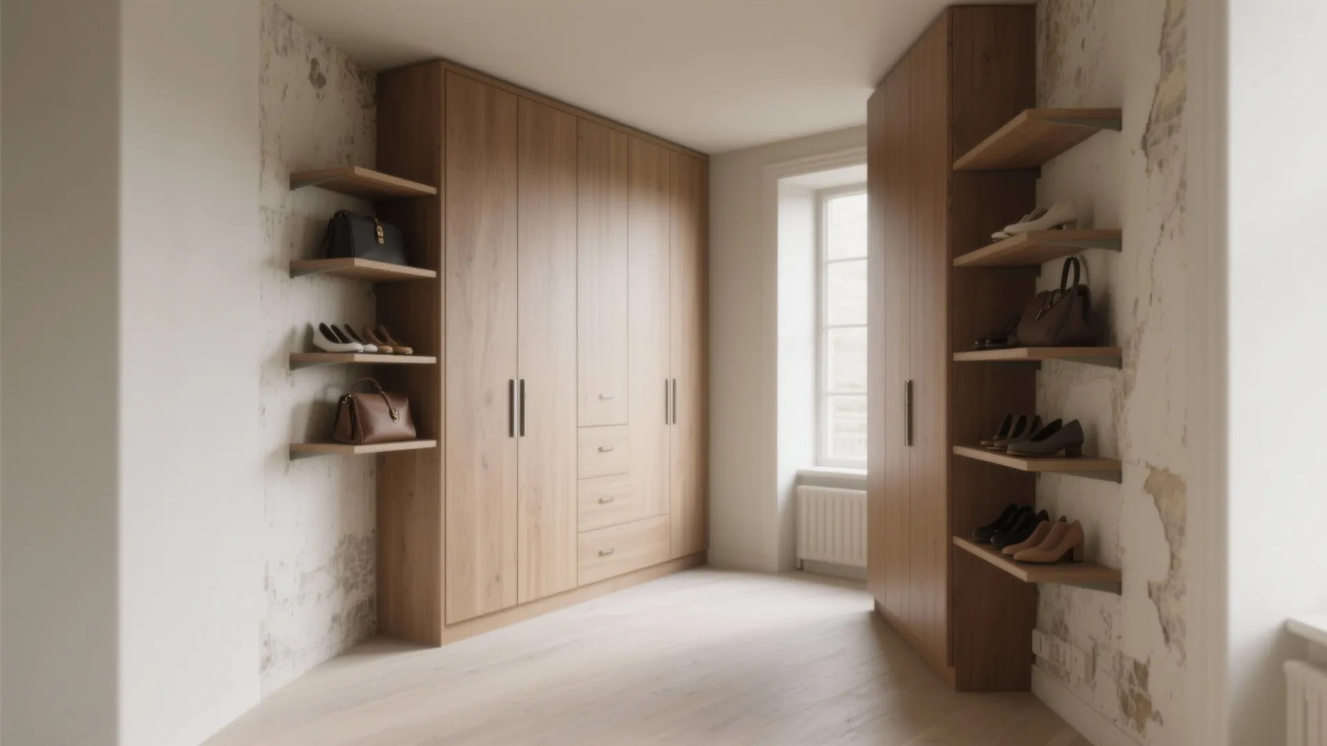 Corner Wall-Hung Wardrobe to Unlock Dead Space