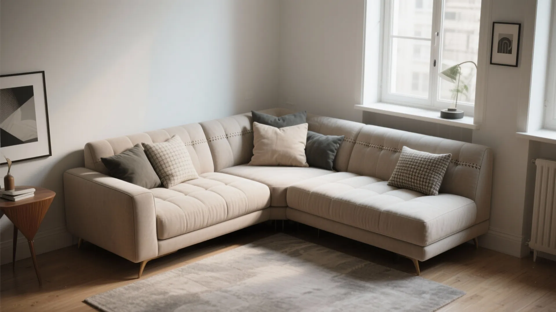 3. Corner wedge sectional — claim awkward corners