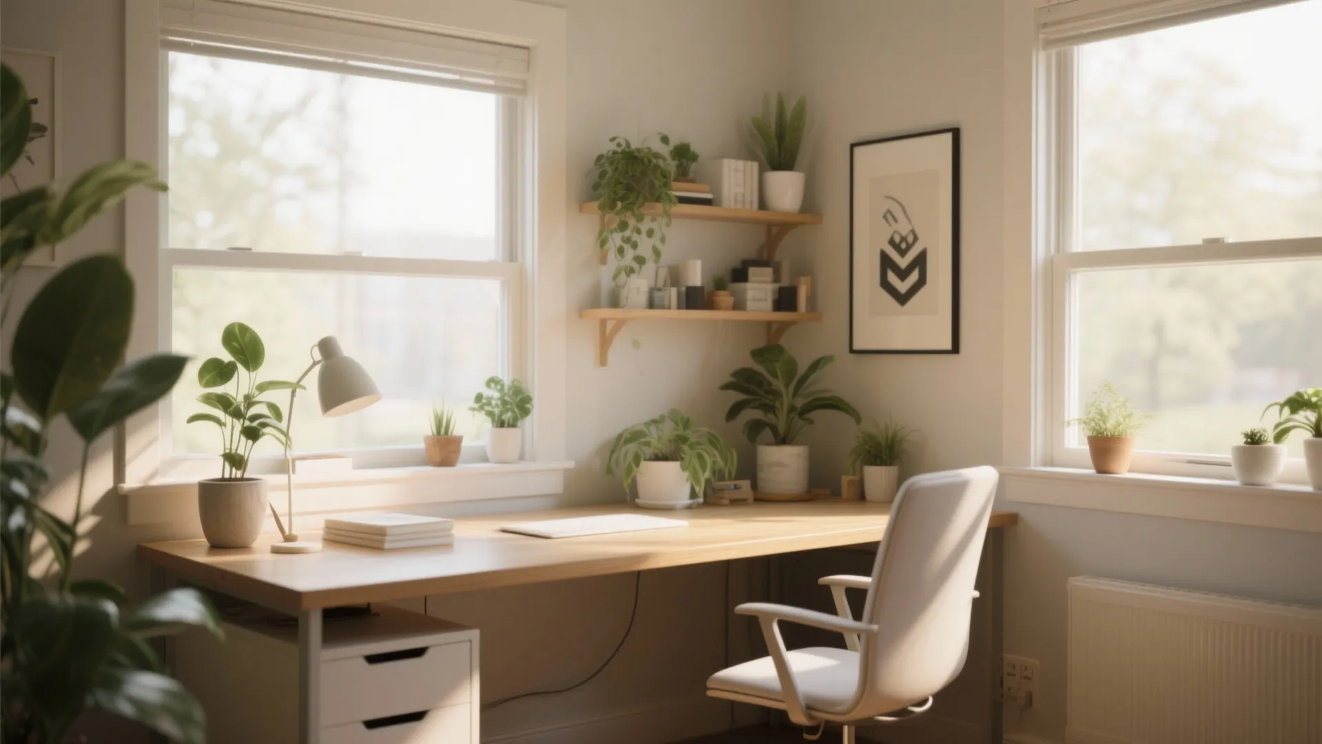 6. Corner Desk by the Window