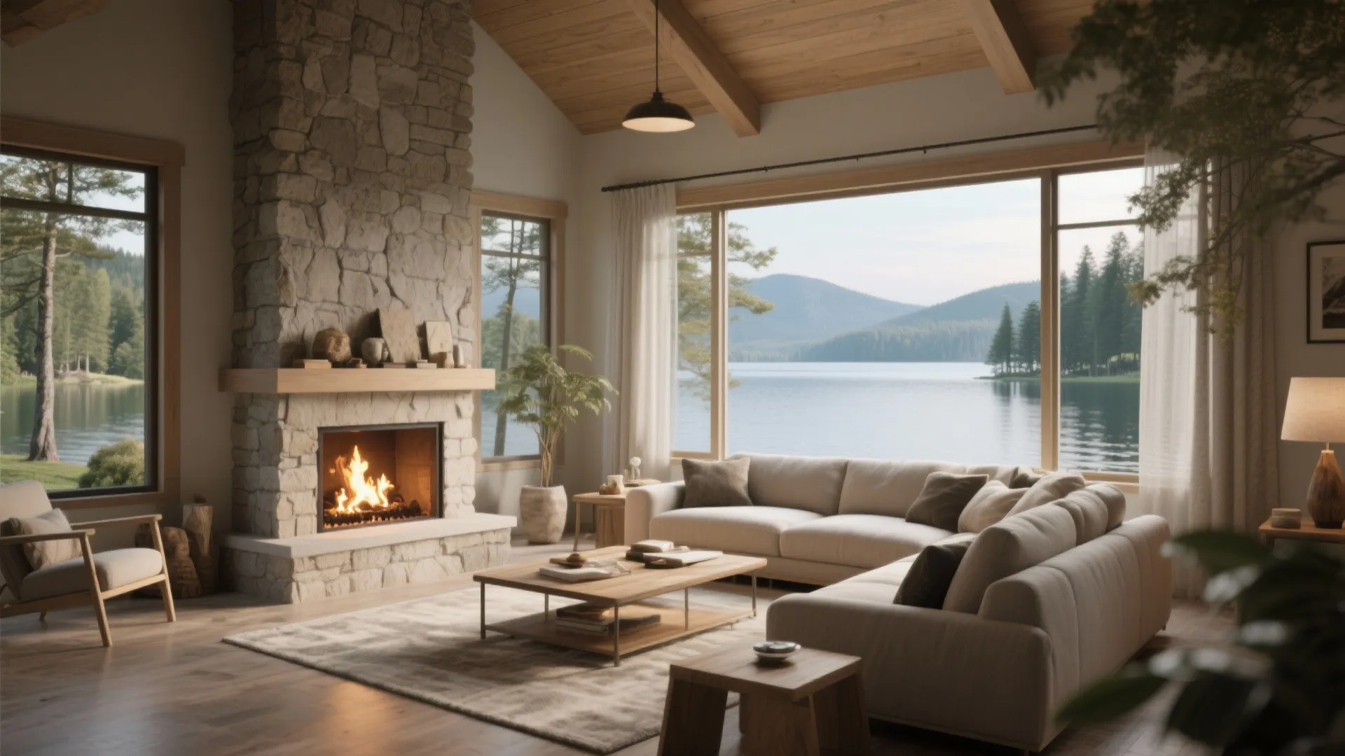 8. Corner Window + Fireplace Pairing