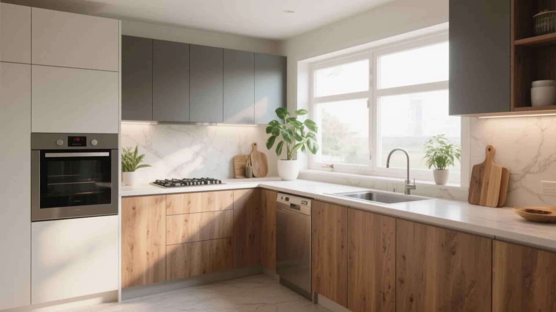 Stylish Corner Window Kitchen Ideas