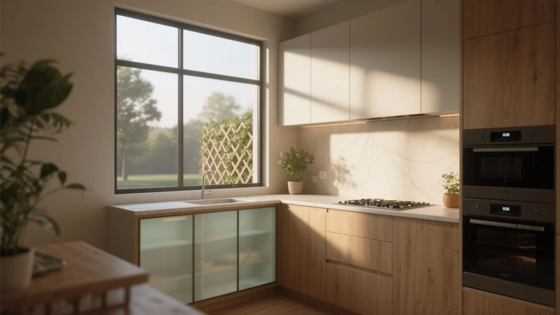 4. Corner Windows to Open Up Tight Angles