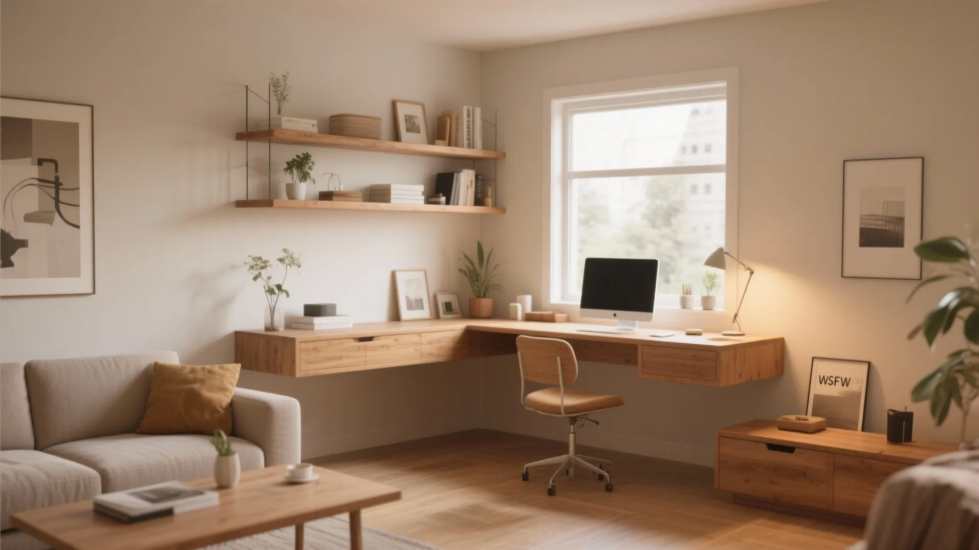 7. Corner workspace nook