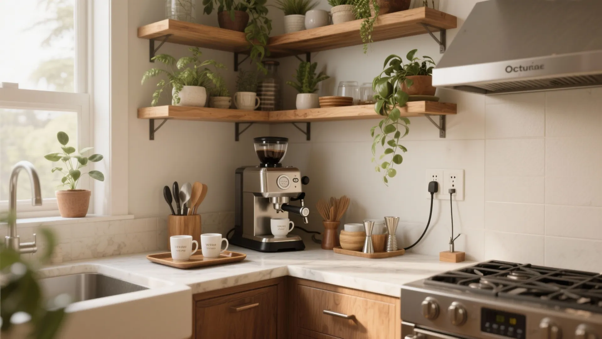 4. Corner countertop workstation