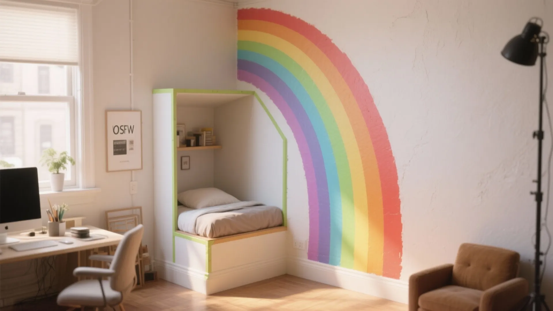 4. Corner Rainbow Wrap