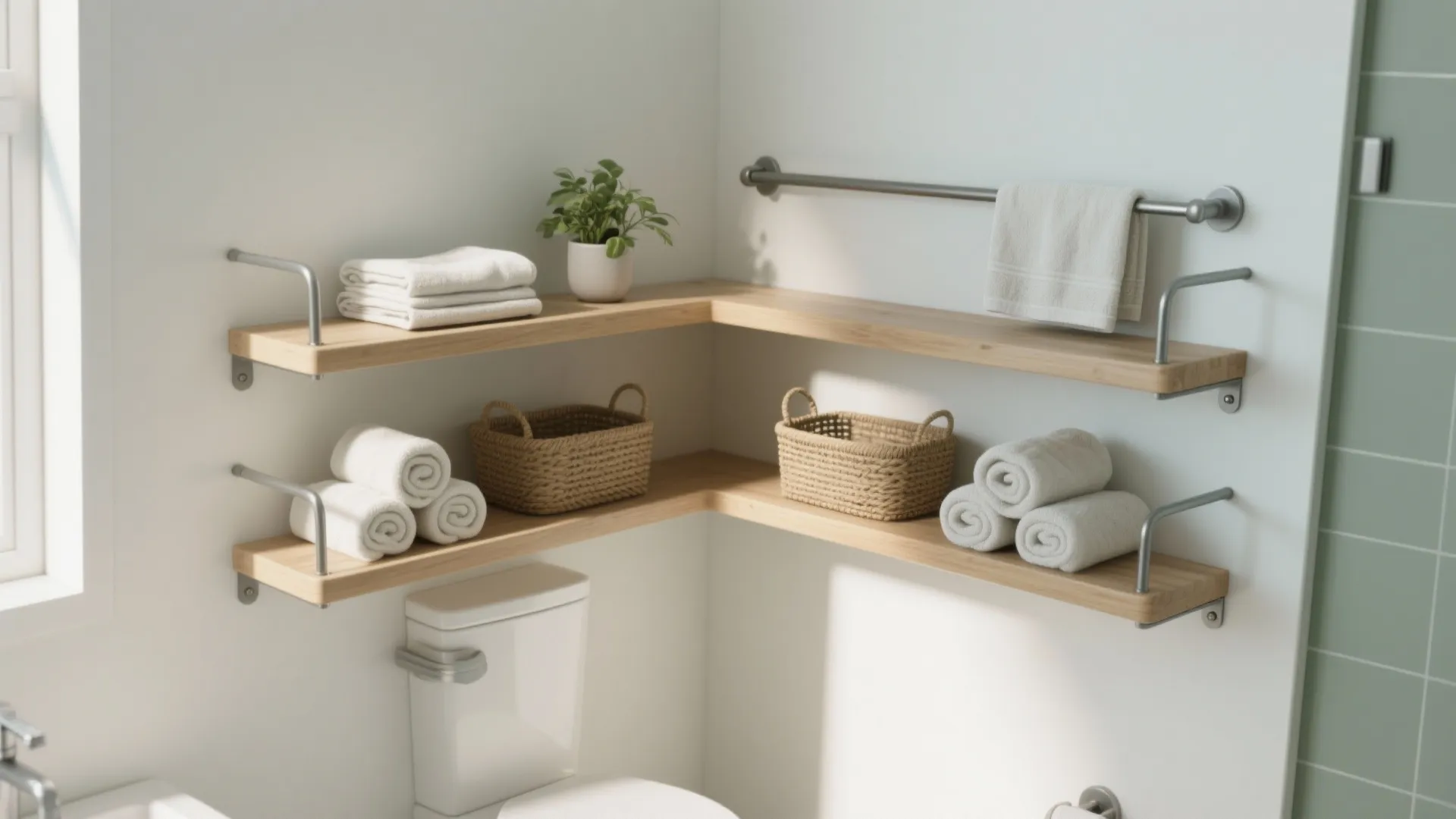 L-Shaped Corner Shelving