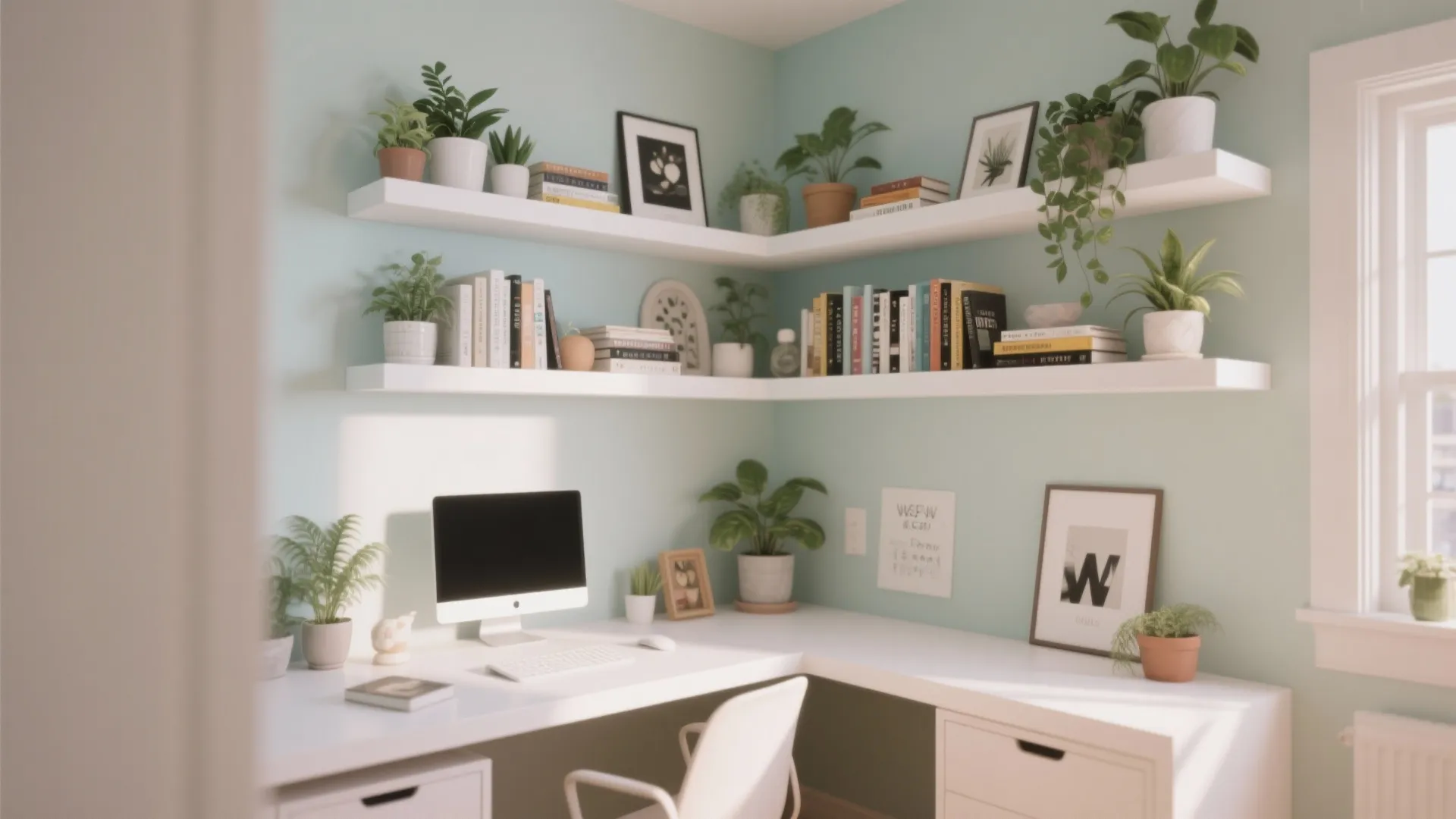 2. Corner Wrap Shelves