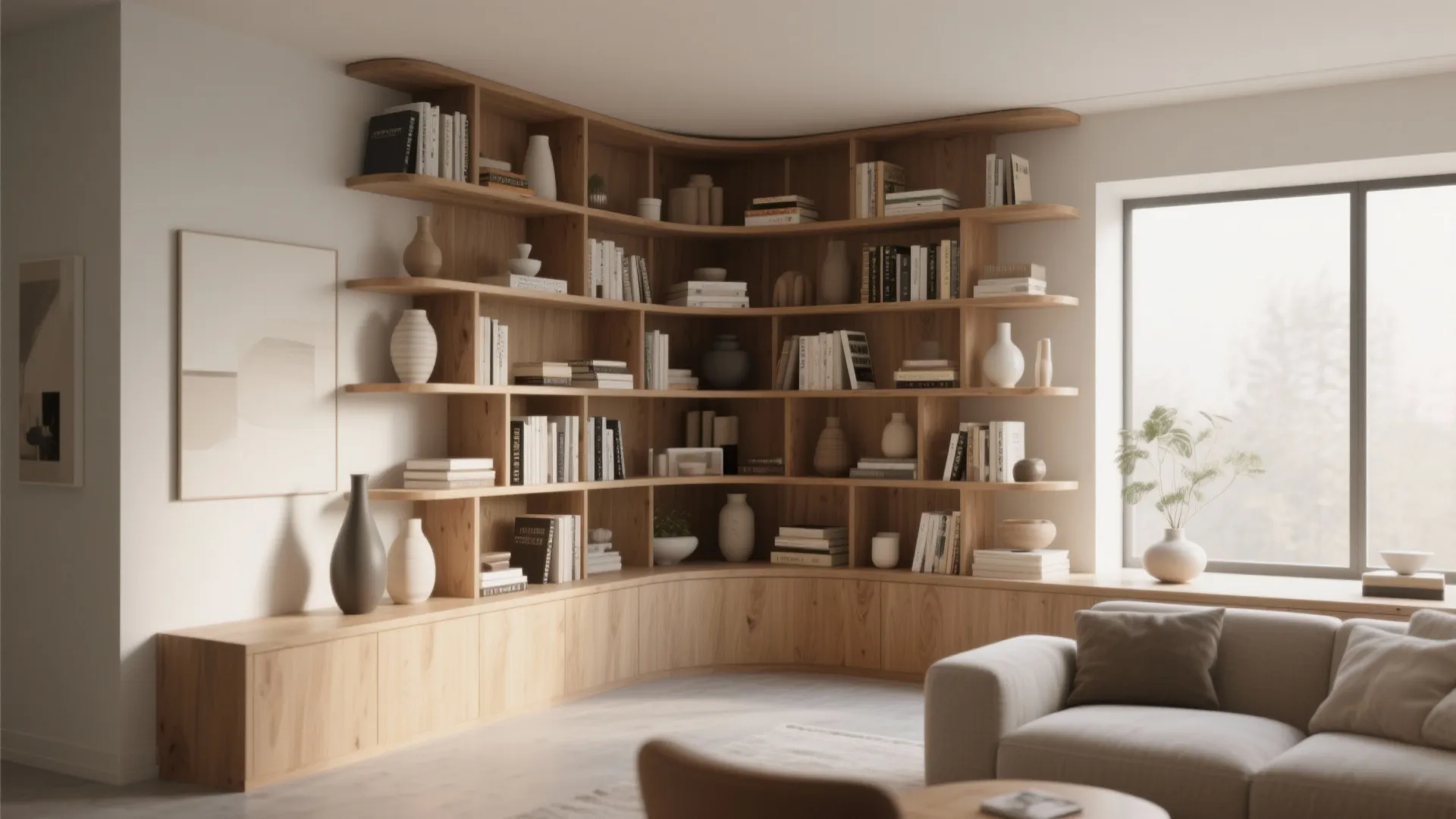 10. Corner Wrap Shelving